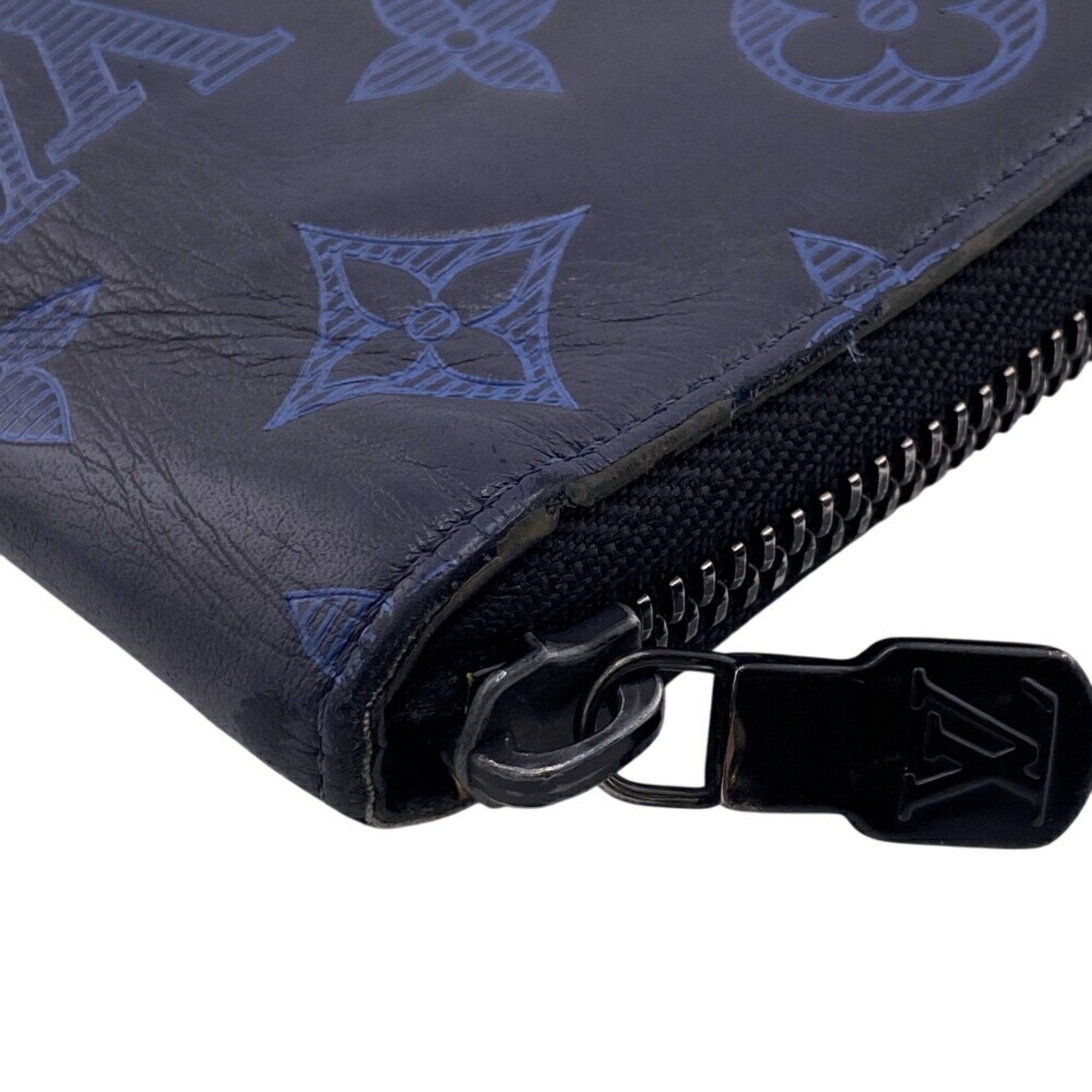 Louis Vuitton Louis Vuitton Wallet M80423 Vertical Zippy Monogram Long Navy Men's Size ONE SIZE - 3 Thumbnail