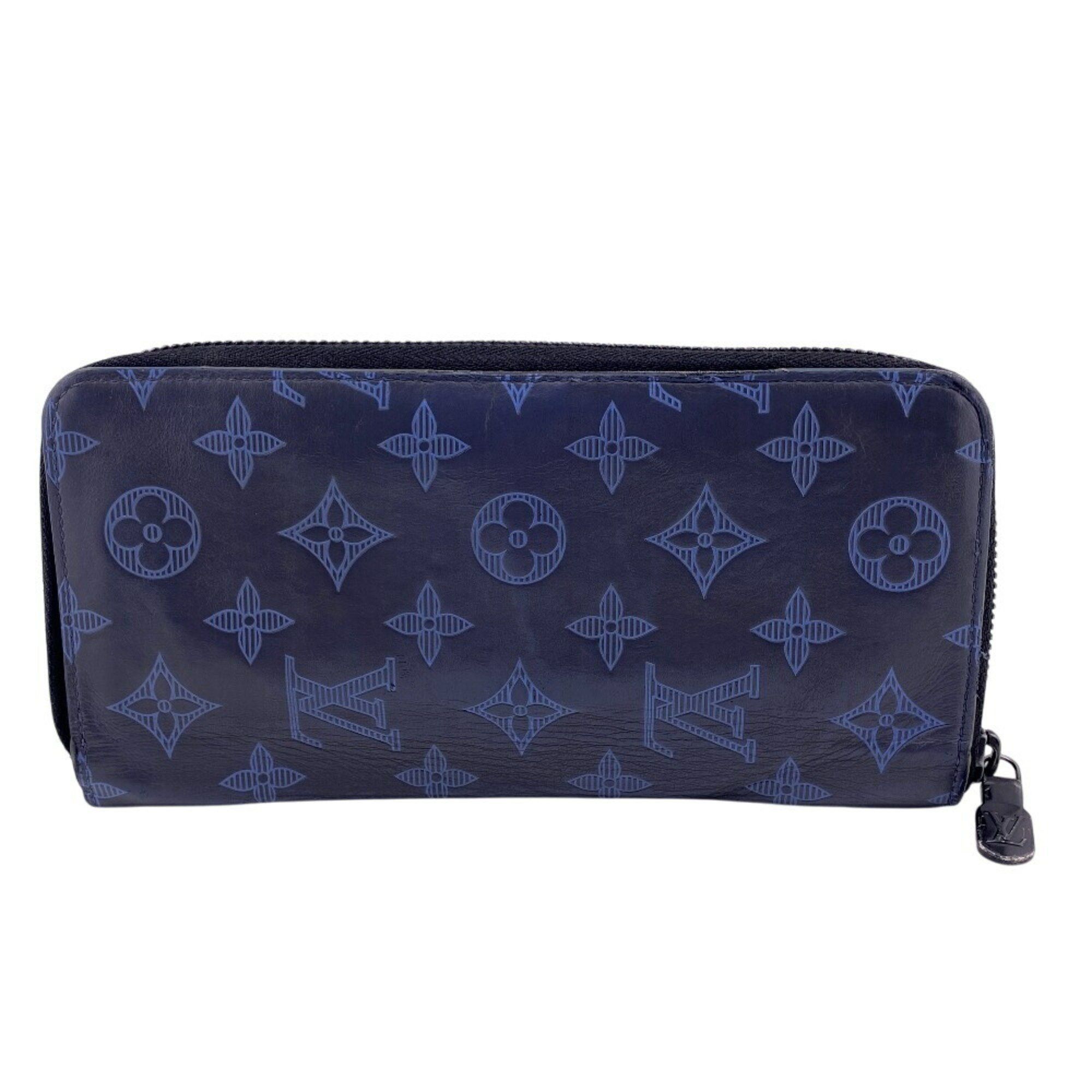 Louis Vuitton Louis Vuitton Wallet M80423 Vertical Zippy Monogram Long Navy Men's Size ONE SIZE - 2 Thumbnail