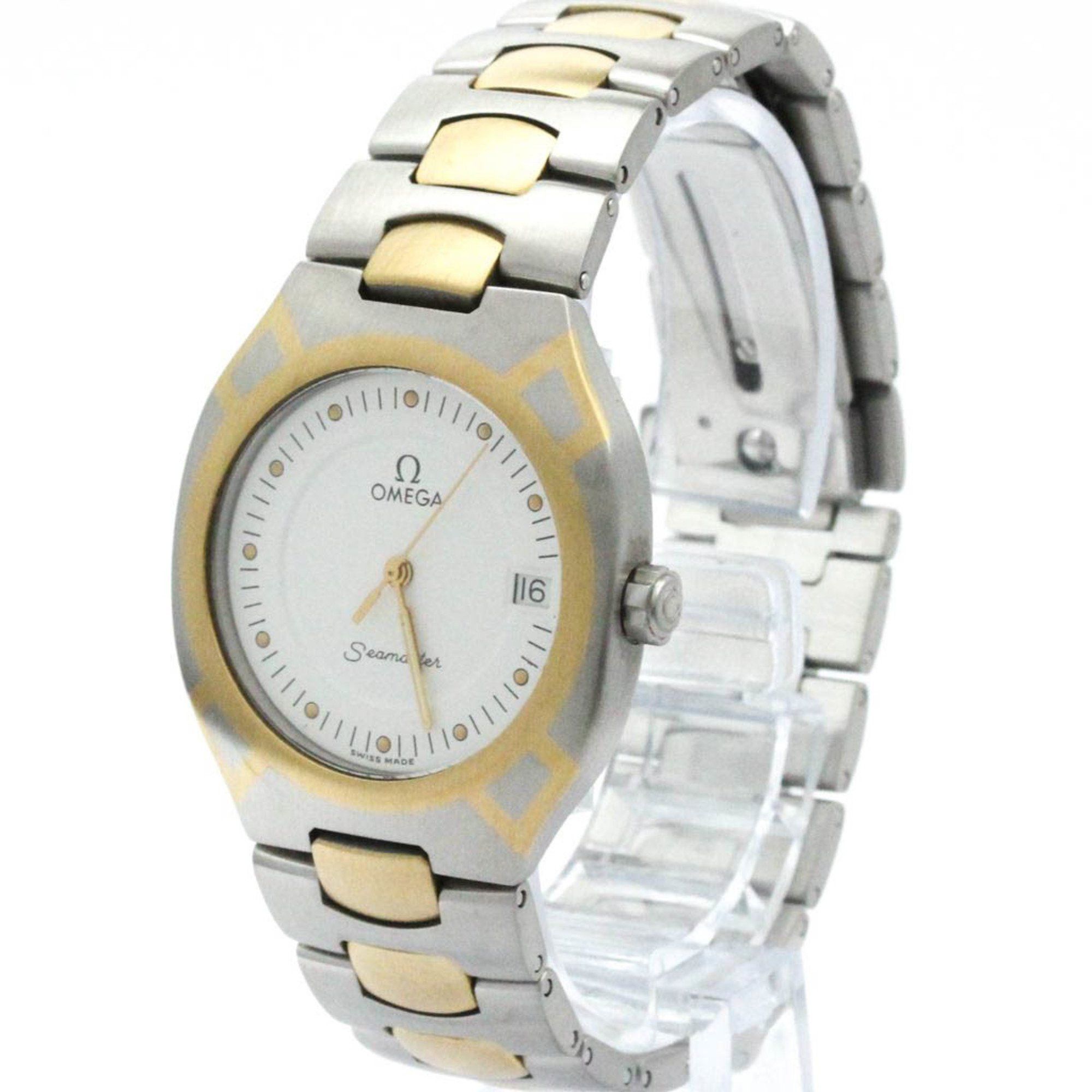 Omega Polished OMEGA Seamaster Polaris 18K Gold Steel Mens Watch 396.1022 BF581256 Size ONE SIZE - 2 Thumbnail