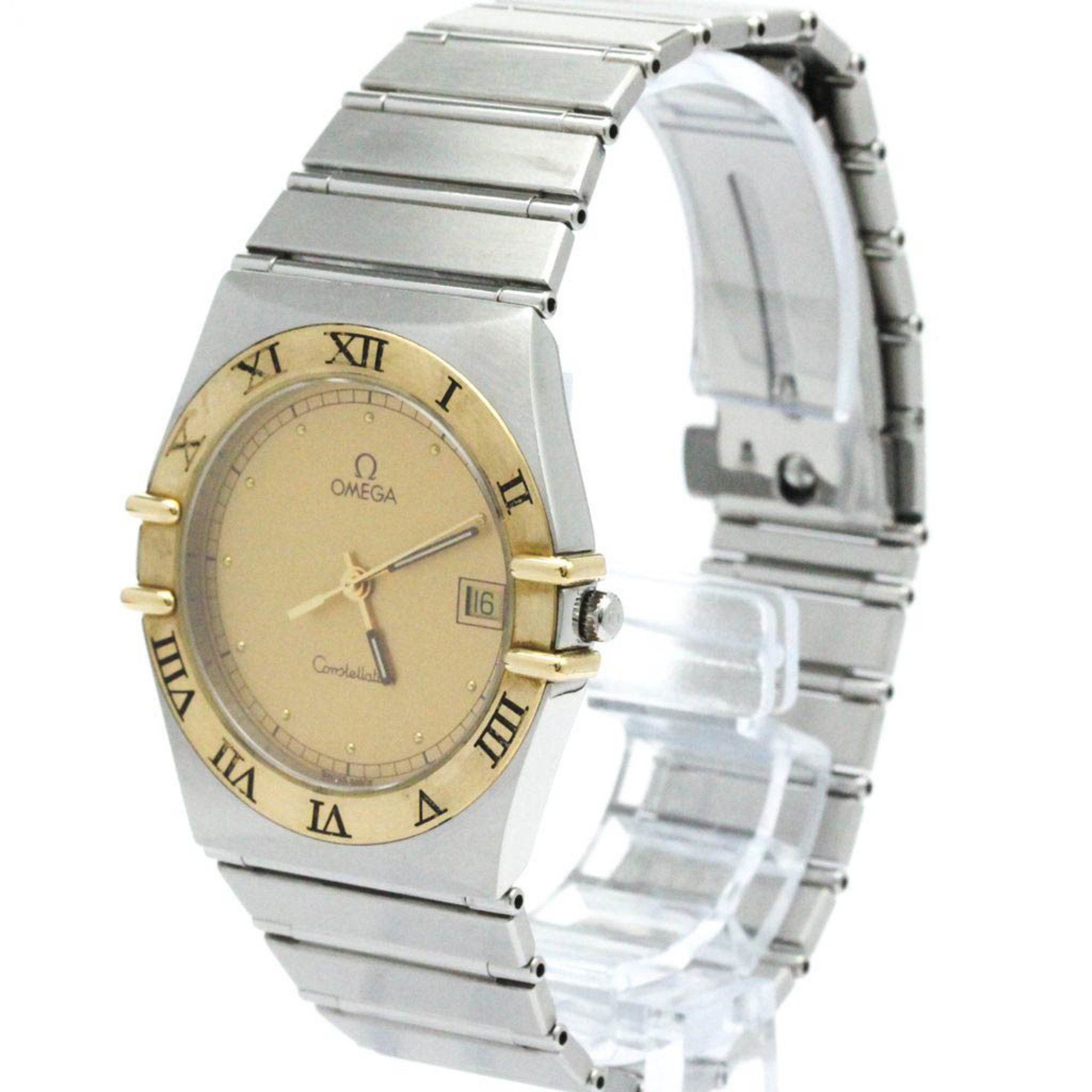 Omega Polished OMEGA Constellation 18K Gold Steel Quartz Mens Watch 1410.10 BF581261 Size ONE SIZE - 2 Thumbnail