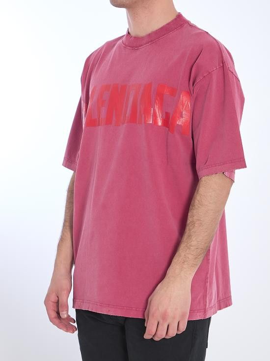 Balenciaga BALENCIAGA Men T-Shirts 764235 PINK Size US M / EU 48-50 / 2 - 2 Thumbnail