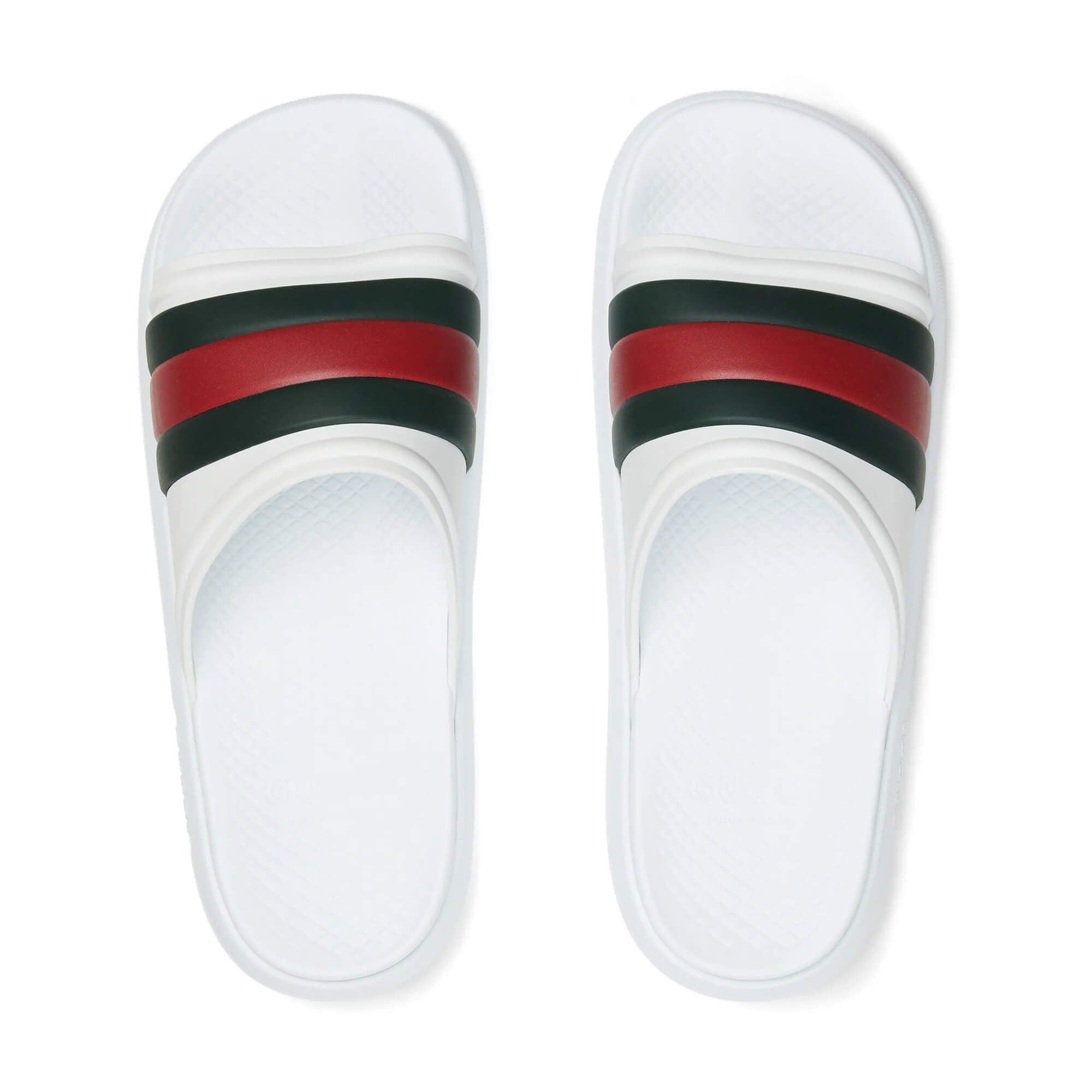Gucci Gucci Web Rubber Slide Sandals SIZE 7 Size ONE SIZE - 2 Thumbnail