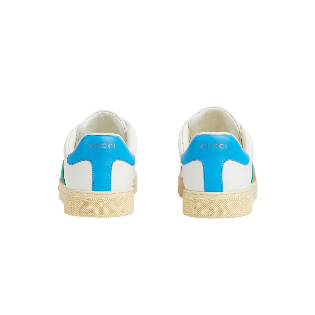 Gucci Gucci Ace Web Leather Sneakers SIZE 9 Size ONE SIZE - 3 Thumbnail
