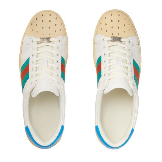 Gucci Gucci Ace Web Leather Sneakers SIZE 9 Size ONE SIZE - 2 Thumbnail