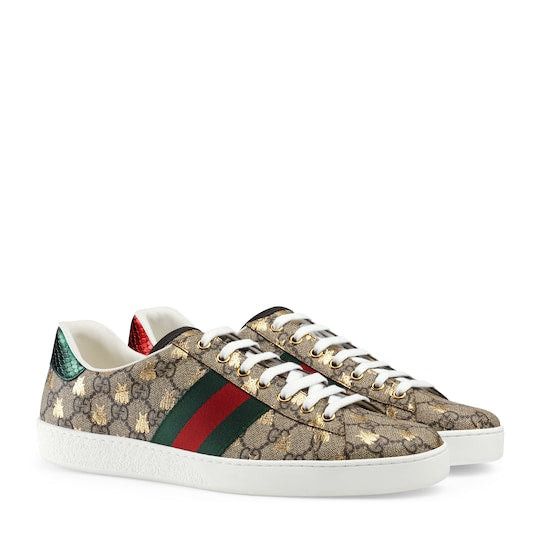 Gucci Gucci Ace GG Supreme Bees Sneakers SIZE 13 Size ONE SIZE - 2 Thumbnail