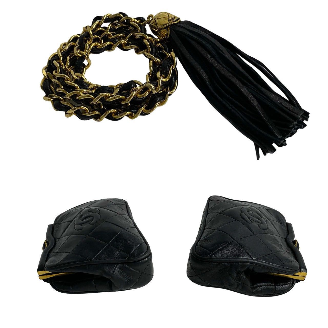 Chanel Chanel Shoulder Bag Black Leather Size ONE SIZE - 6 Thumbnail