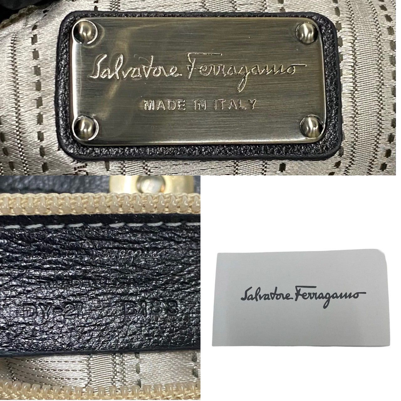 Salvatore Ferragamo Salvatore Ferragamo Handbag Black Leather Size ONE SIZE - 3 Thumbnail
