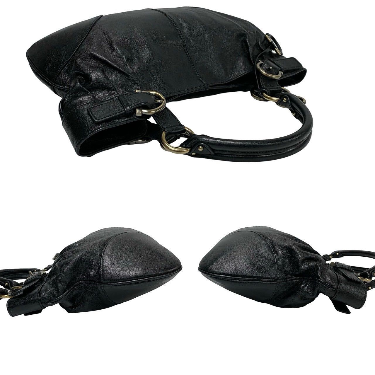 Salvatore Ferragamo Salvatore Ferragamo Handbag Black Leather Size ONE SIZE - 5 Thumbnail