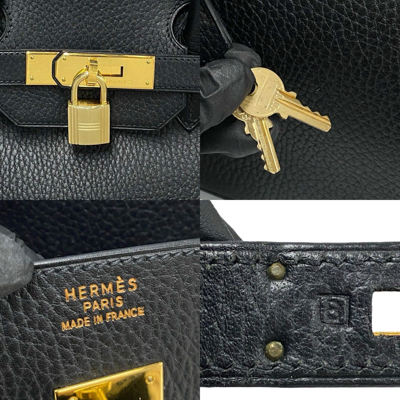 Hermes Hermes Handbag Black Leather Size ONE SIZE - 3 Thumbnail