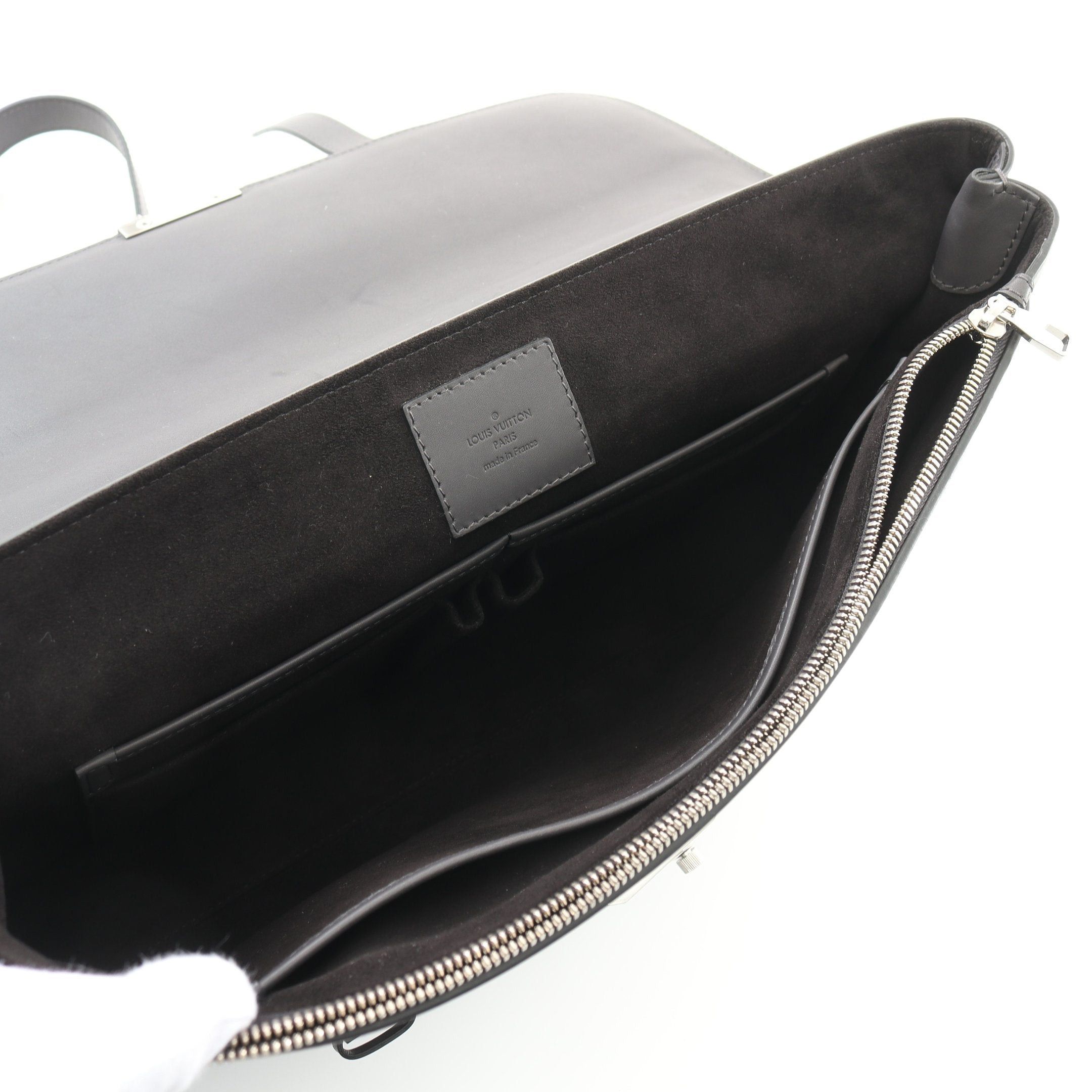 Louis Vuitton Louis Vuitton Cartable Cuir Ombre Anthracite Business Bag Leather Dark Gray Size ONE SIZE - 3 Thumbnail