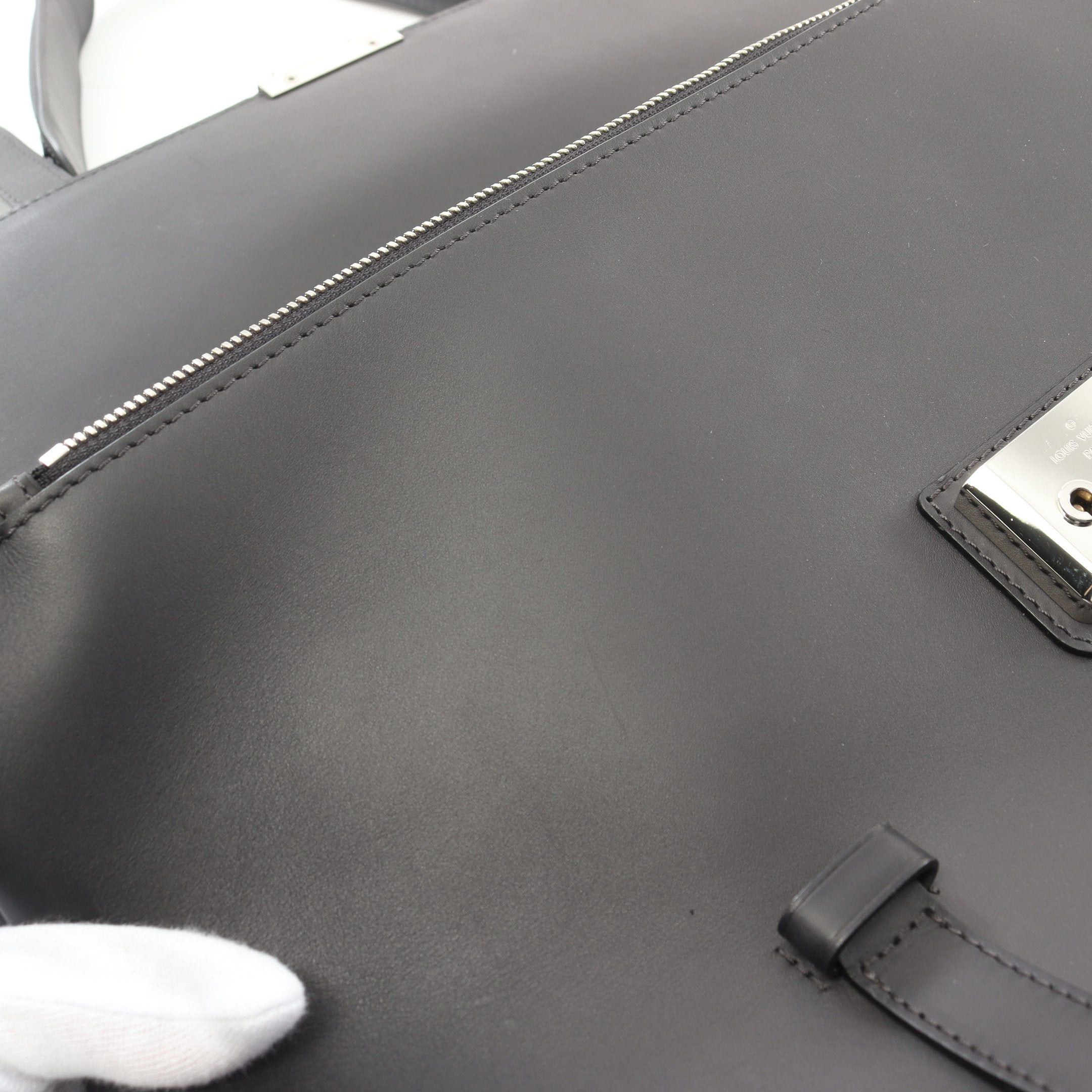 Louis Vuitton Louis Vuitton Cartable Cuir Ombre Anthracite Business Bag Leather Dark Gray Size ONE SIZE - 6 Thumbnail