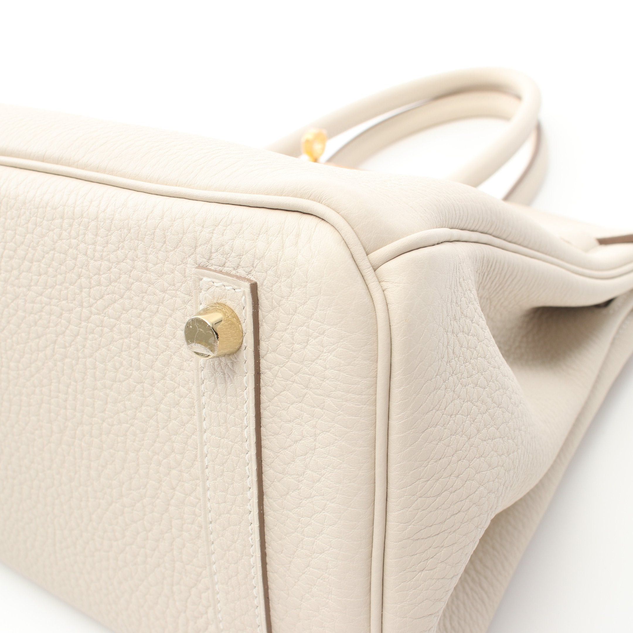Hermes Hermes Birkin 30 Kure Handbag Togo Off White Gold Hardware Double Engraved Size ONE SIZE - 7 Thumbnail