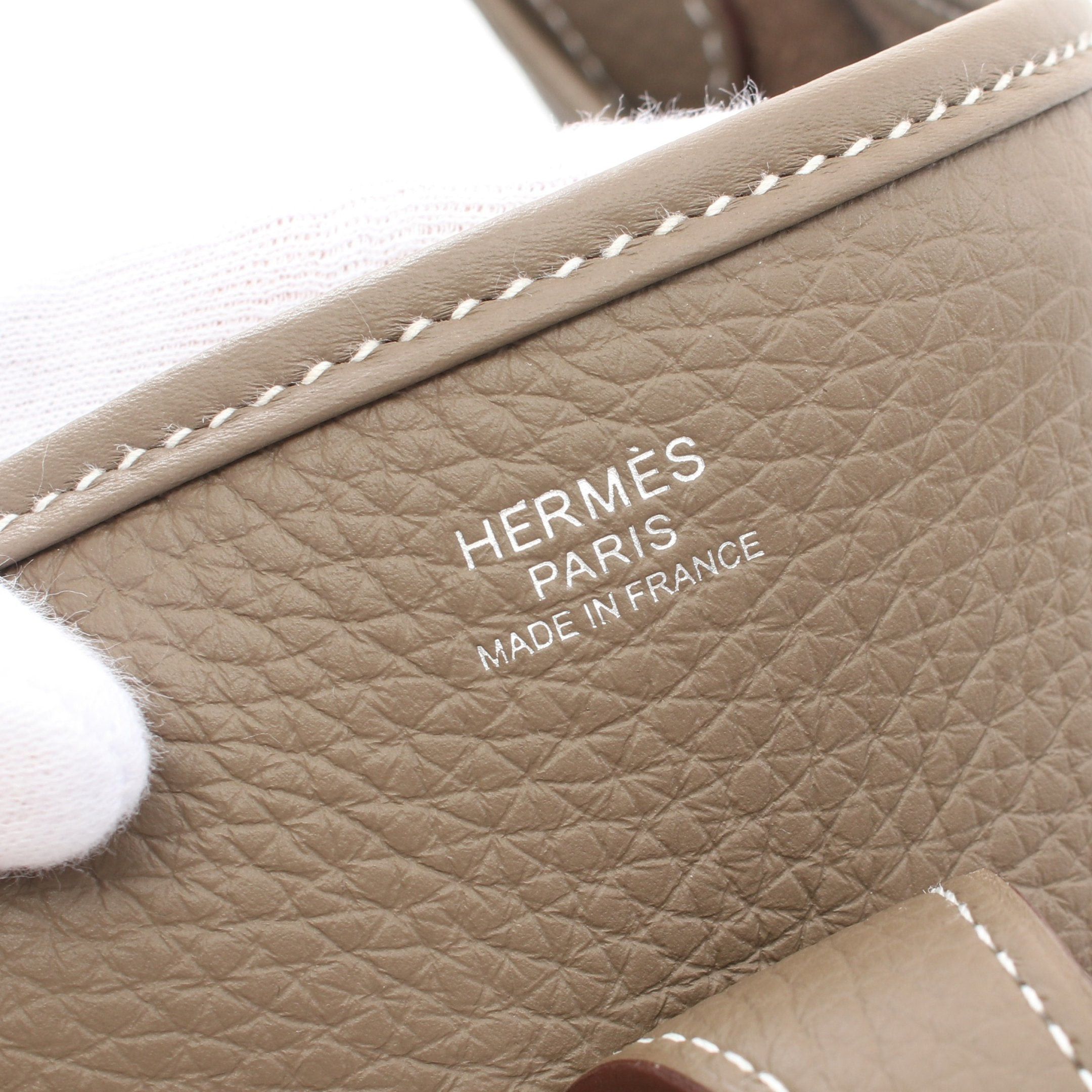 Hermes Hermes Evelyn 3 Troyes Pm Shoulder Bag Clemence Leather Gray Brown Silver Hardware Double Engraved Size ONE SIZE - 4 Thumbnail
