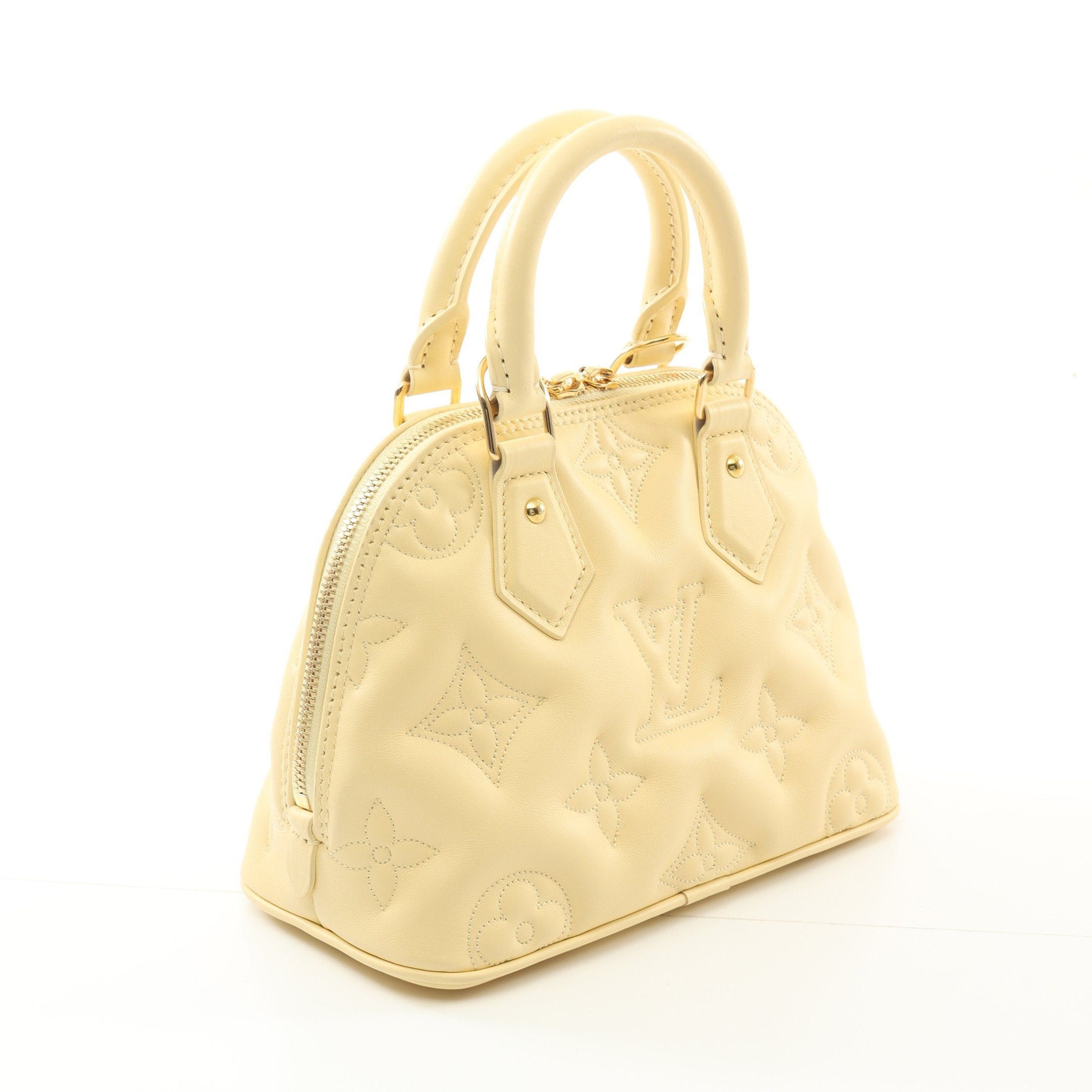 Louis Vuitton Louis Vuitton Alma Bb Soft Bubble Glam Banana Handbag Leather Light Yellow Size ONE SIZE - 2 Thumbnail