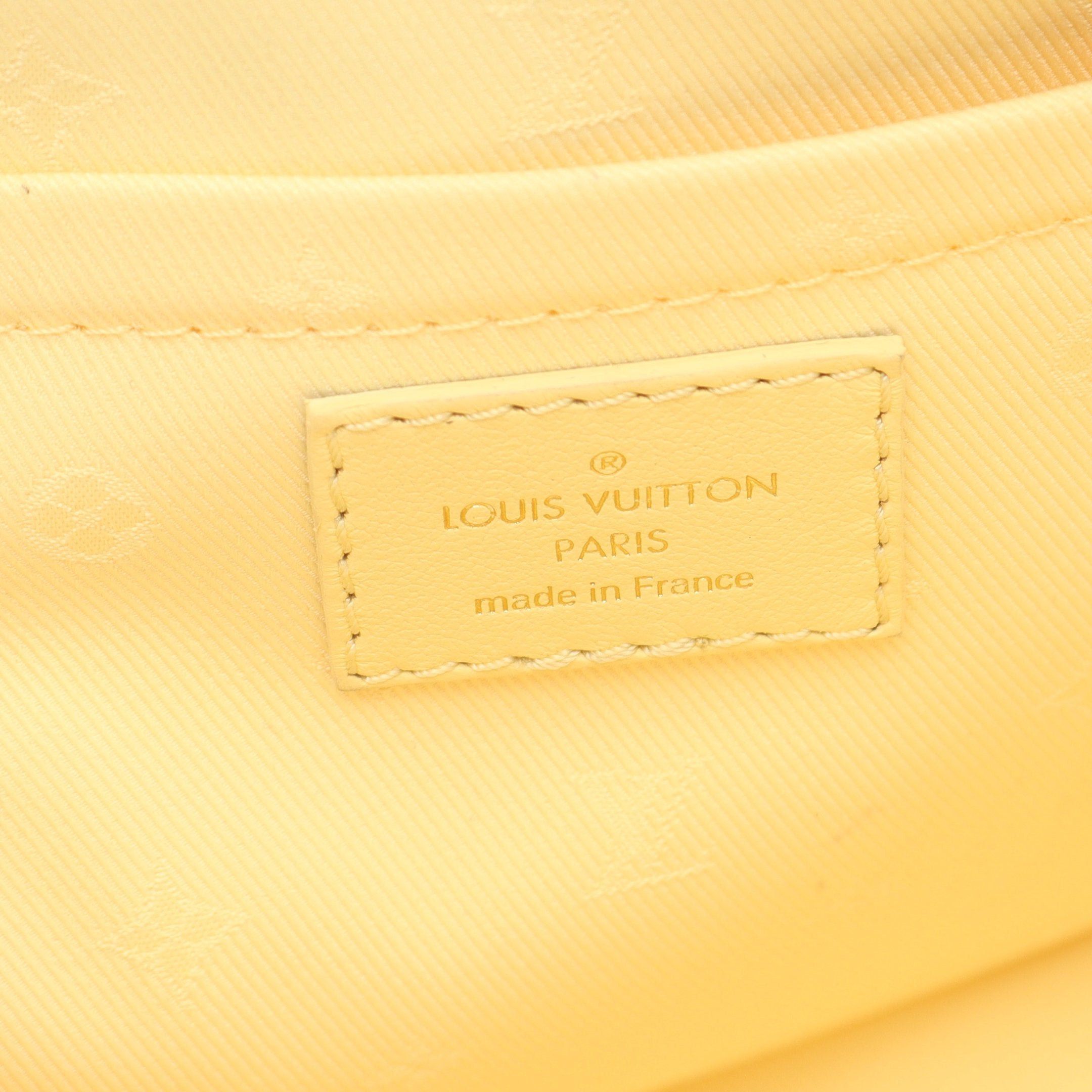 Louis Vuitton Louis Vuitton Alma Bb Soft Bubble Glam Banana Handbag Leather Light Yellow Size ONE SIZE - 4 Thumbnail