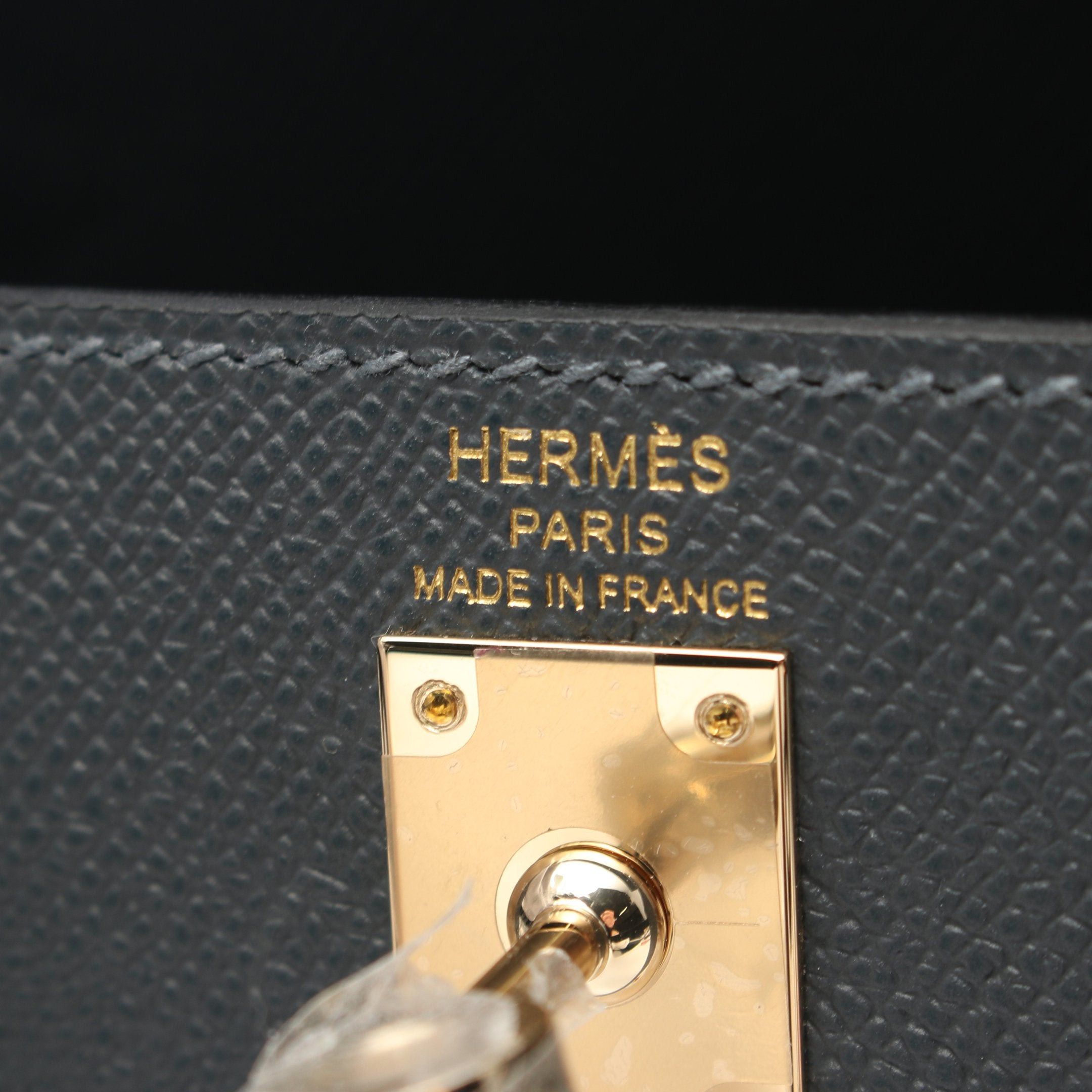 Hermes Hermes Kelly 25 Tricolor Grimist Arzan Handbag Veau Epsom Dark Gray Brown Black Gold Hardware Double Engraved Size ONE SIZE - 4 Thumbnail