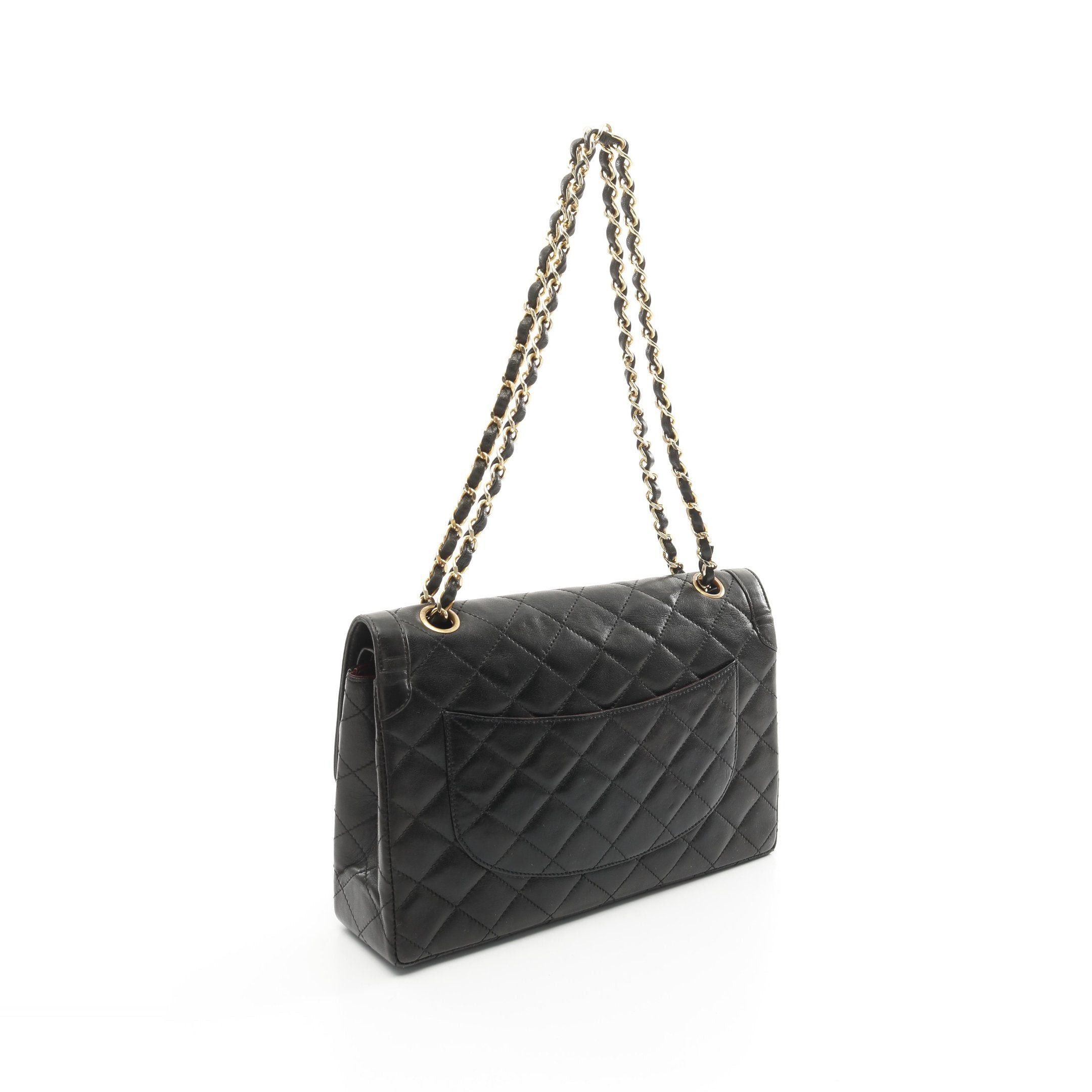 Chanel Chanel Matelasse Double Flap Chain Shoulder Bag Lambskin Black Combination Metal Fittings Paris Exclusive Size ONE SIZE - 2 Thumbnail