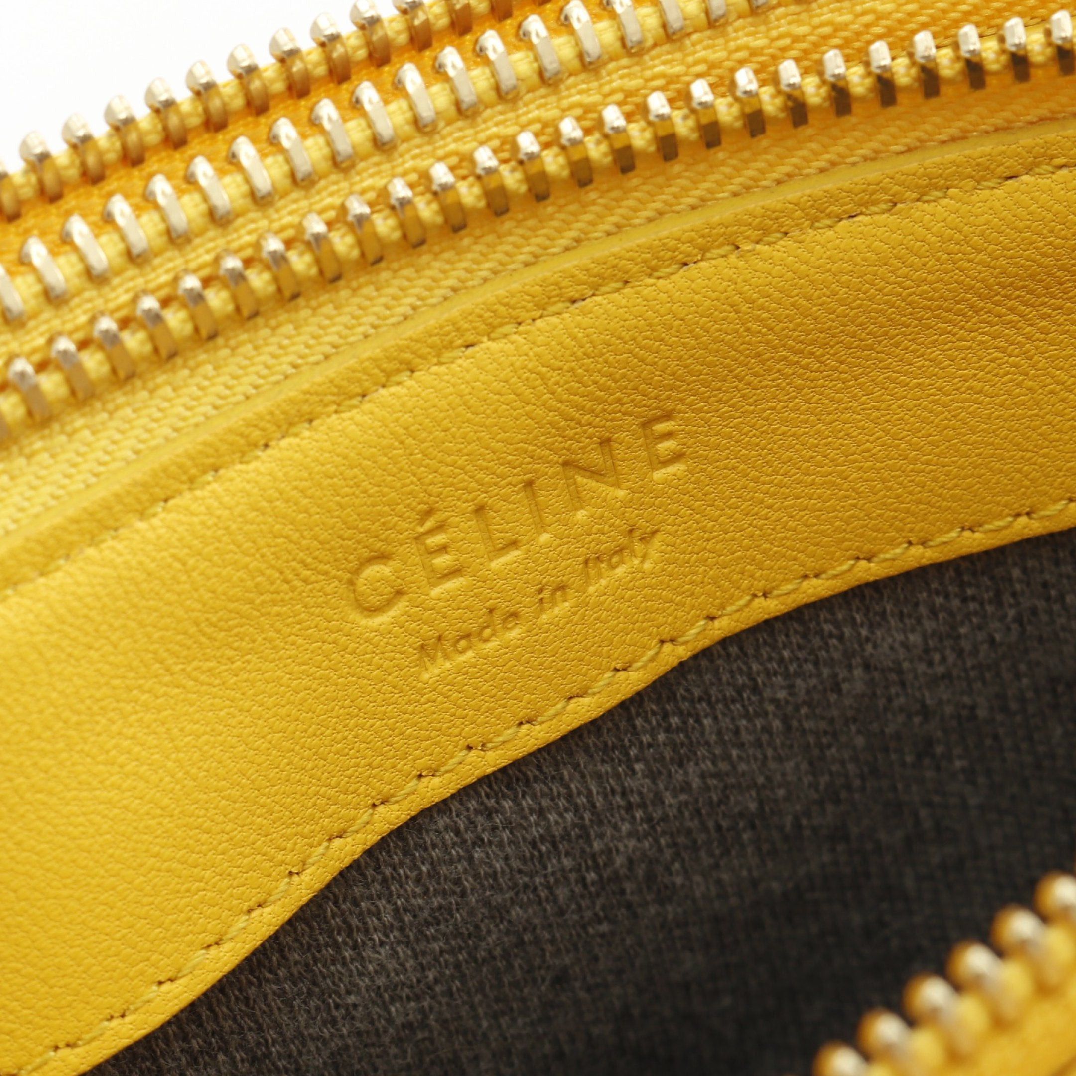 Celine Celine Trio Small Shoulder Bag Leather Yellow Size ONE SIZE - 4 Thumbnail