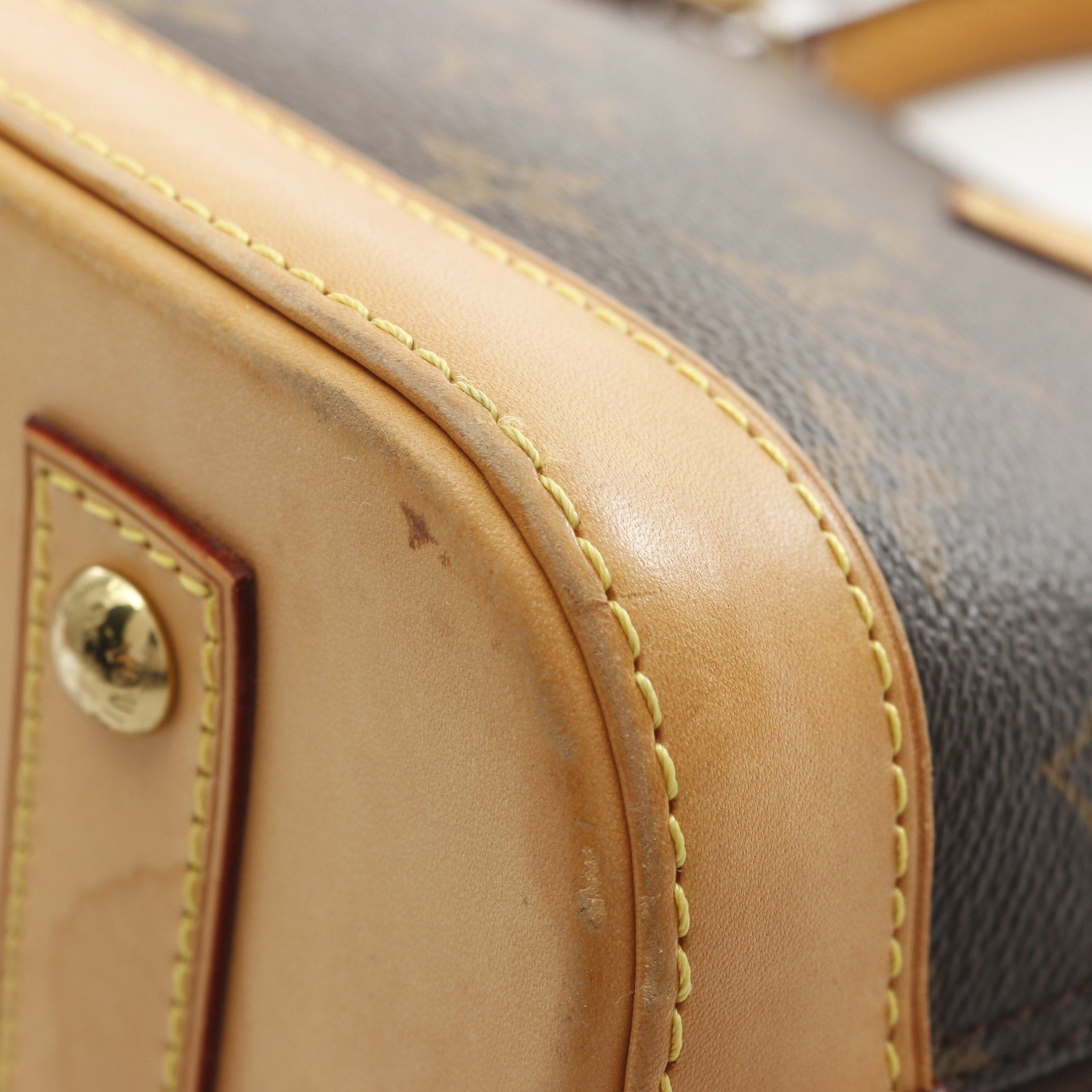 Louis Vuitton Louis Vuitton Alma Bb Monogram Handbag Leather Brown Size ONE SIZE - 8 Thumbnail