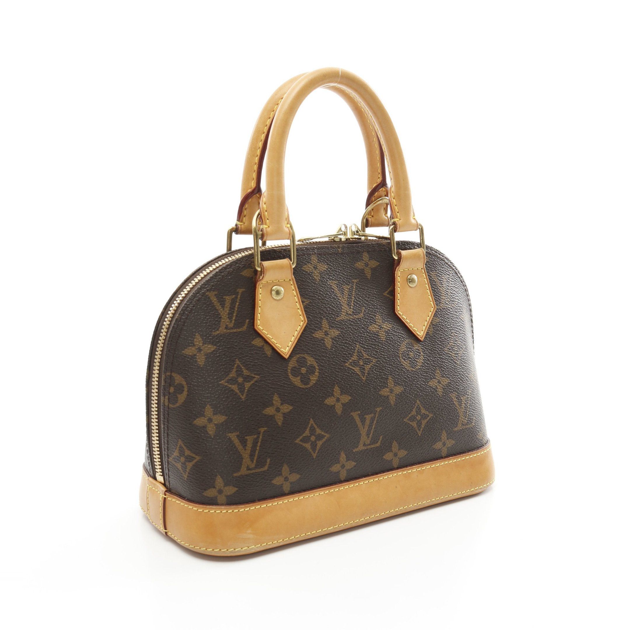 Louis Vuitton Louis Vuitton Alma Bb Monogram Handbag Leather Brown Size ONE SIZE - 2 Thumbnail