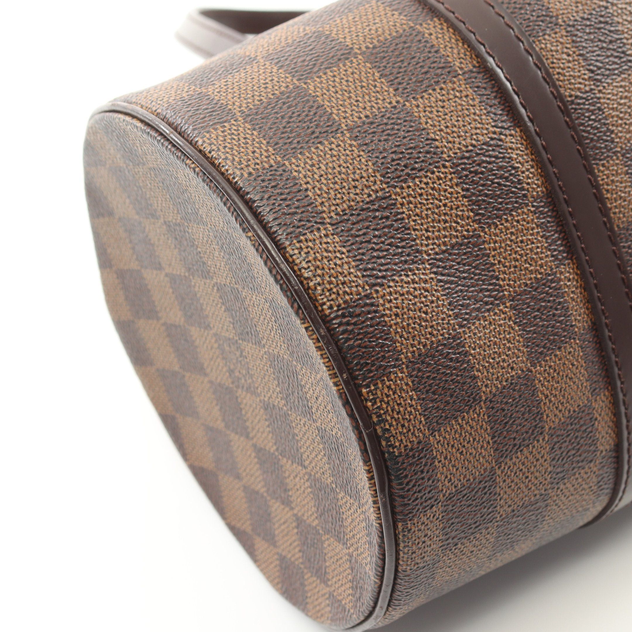 Louis Vuitton Papillon 30 Damier Ebene Handbag Leather Brown