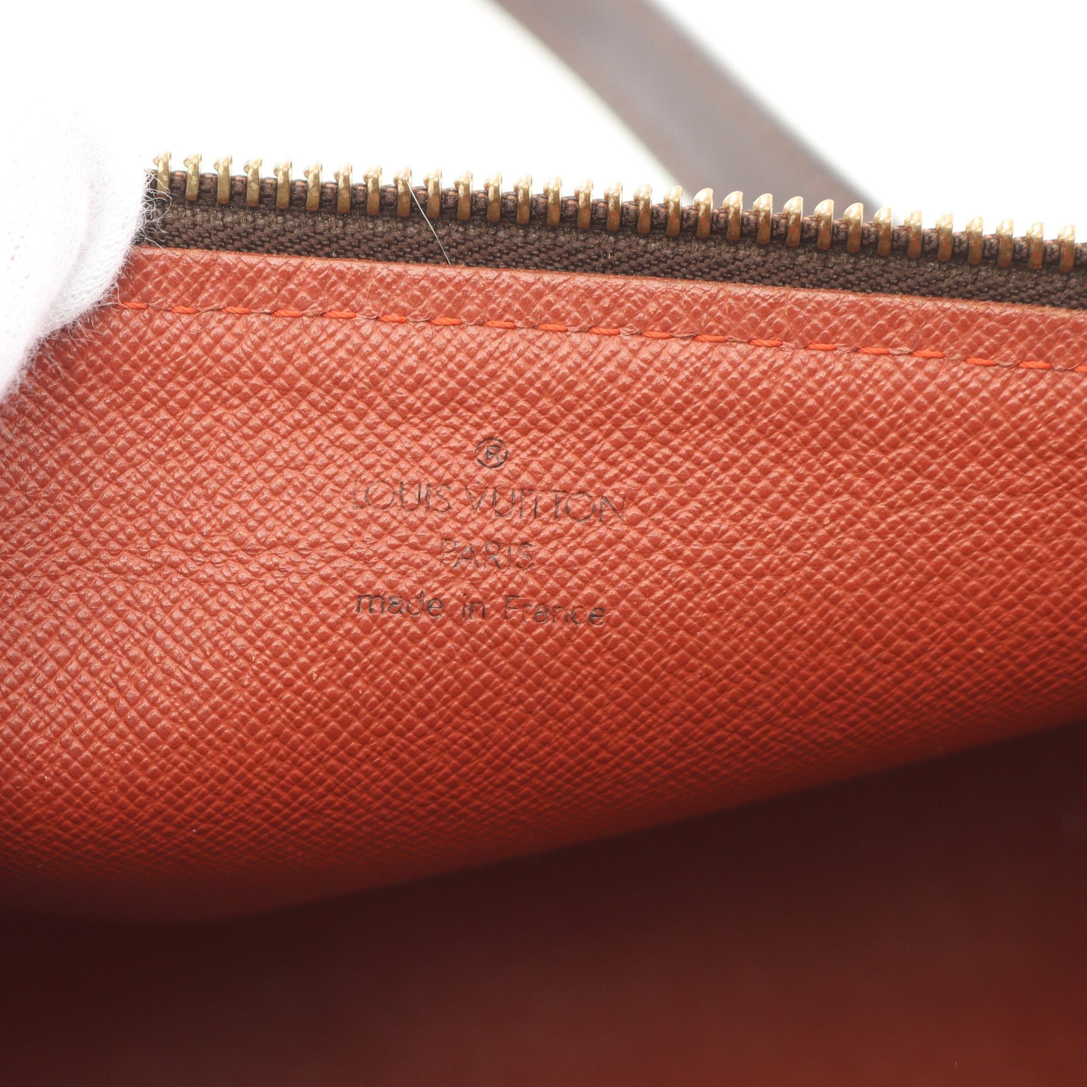 Louis Vuitton Papillon 30 Damier Ebene Handbag Leather Brown