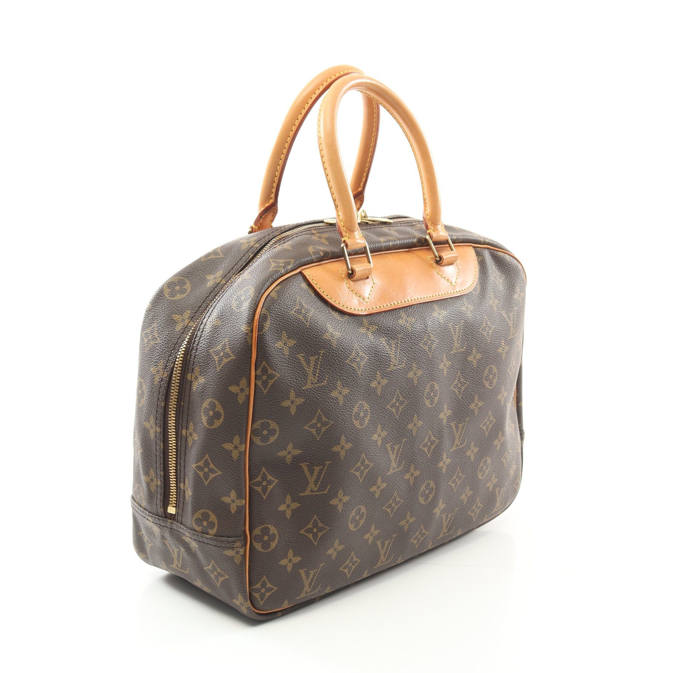 Louis Vuitton Louis Vuitton Deauville Bowling Vanity Monogram Handbag Leather Brown Size ONE SIZE - 2 Thumbnail