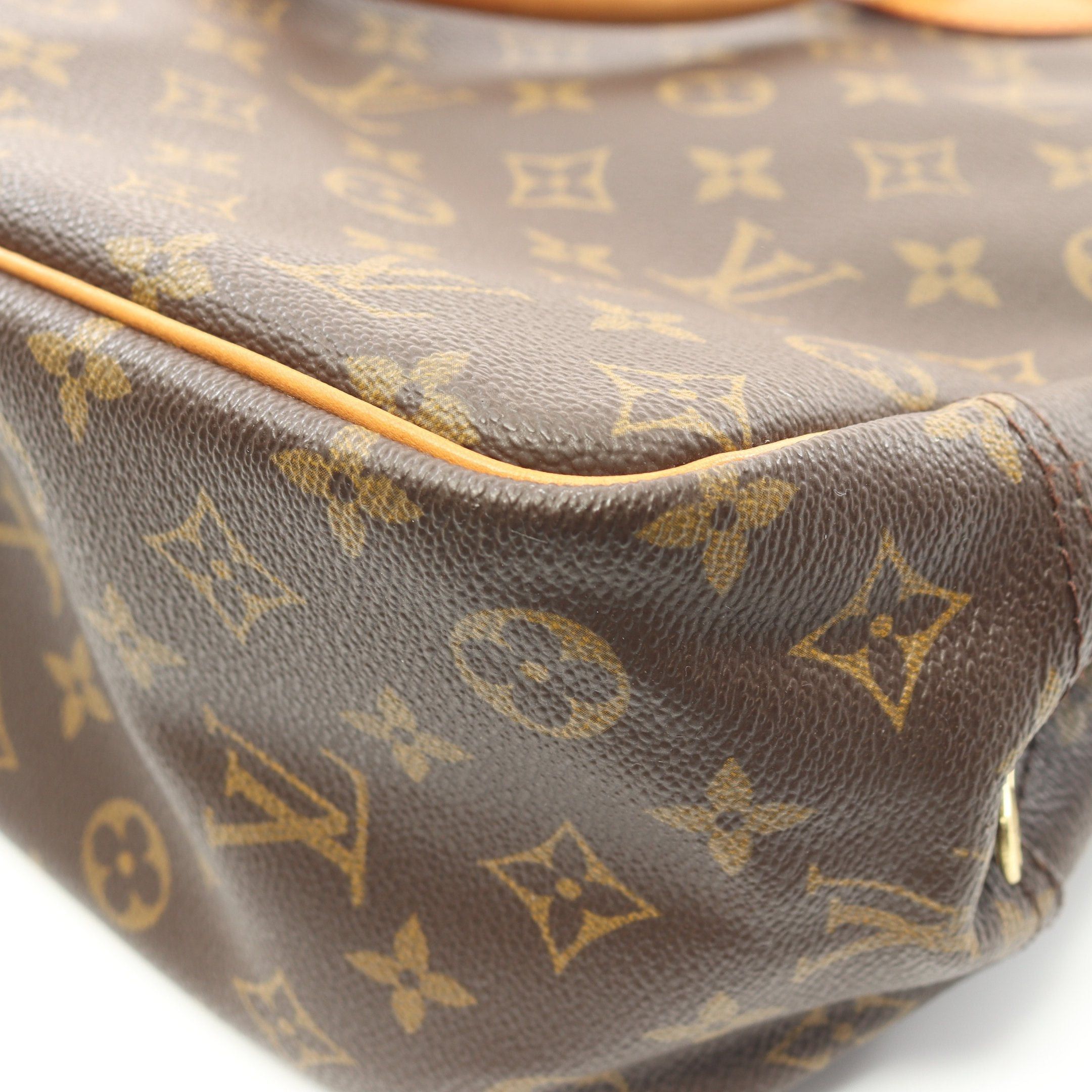 Louis Vuitton Louis Vuitton Deauville Bowling Vanity Monogram Handbag Leather Brown Size ONE SIZE - 8 Thumbnail