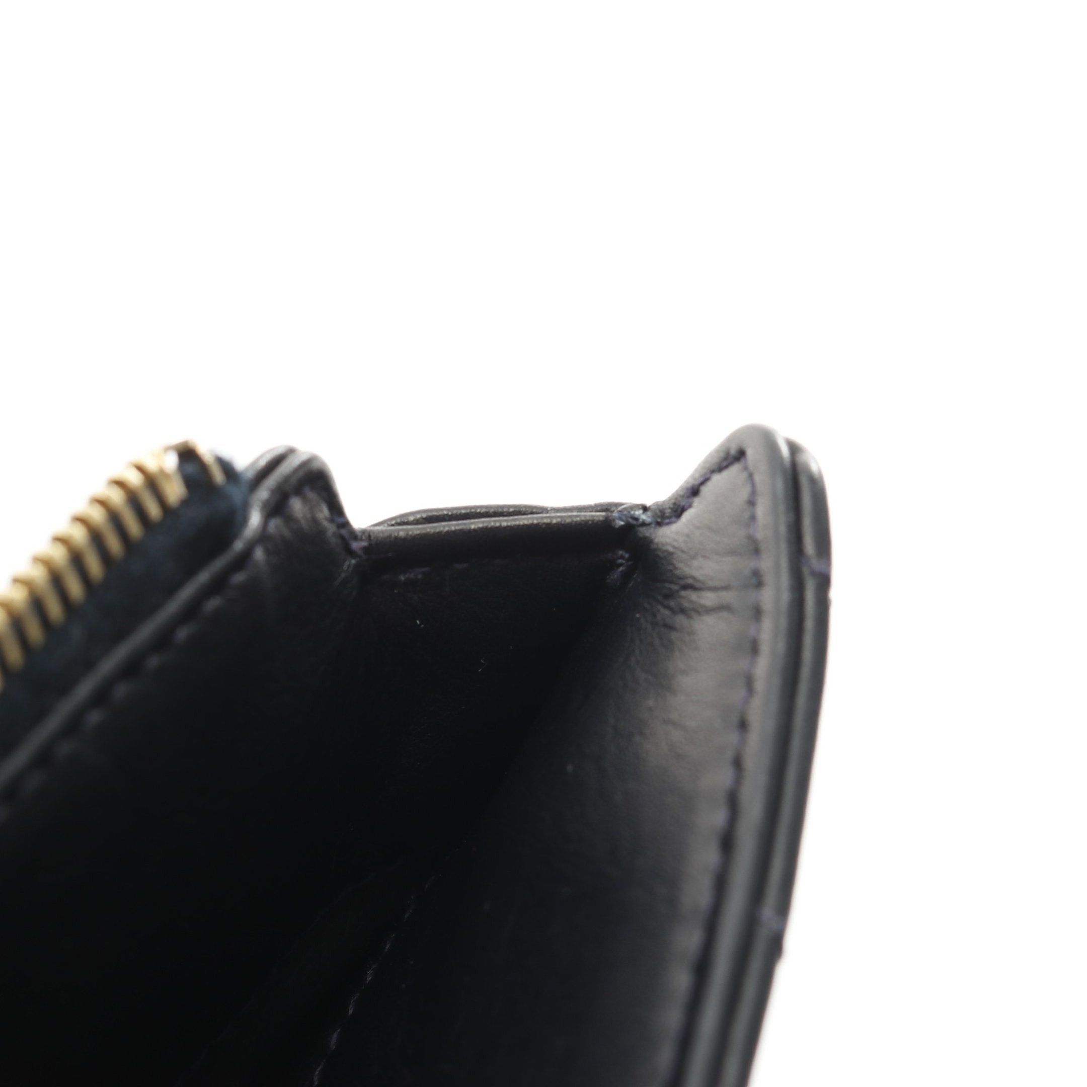 Chanel Chanel Chevron V-Stitch Handbag Lambskin Dark Navy Gold Hardware Size ONE SIZE - 11 Thumbnail