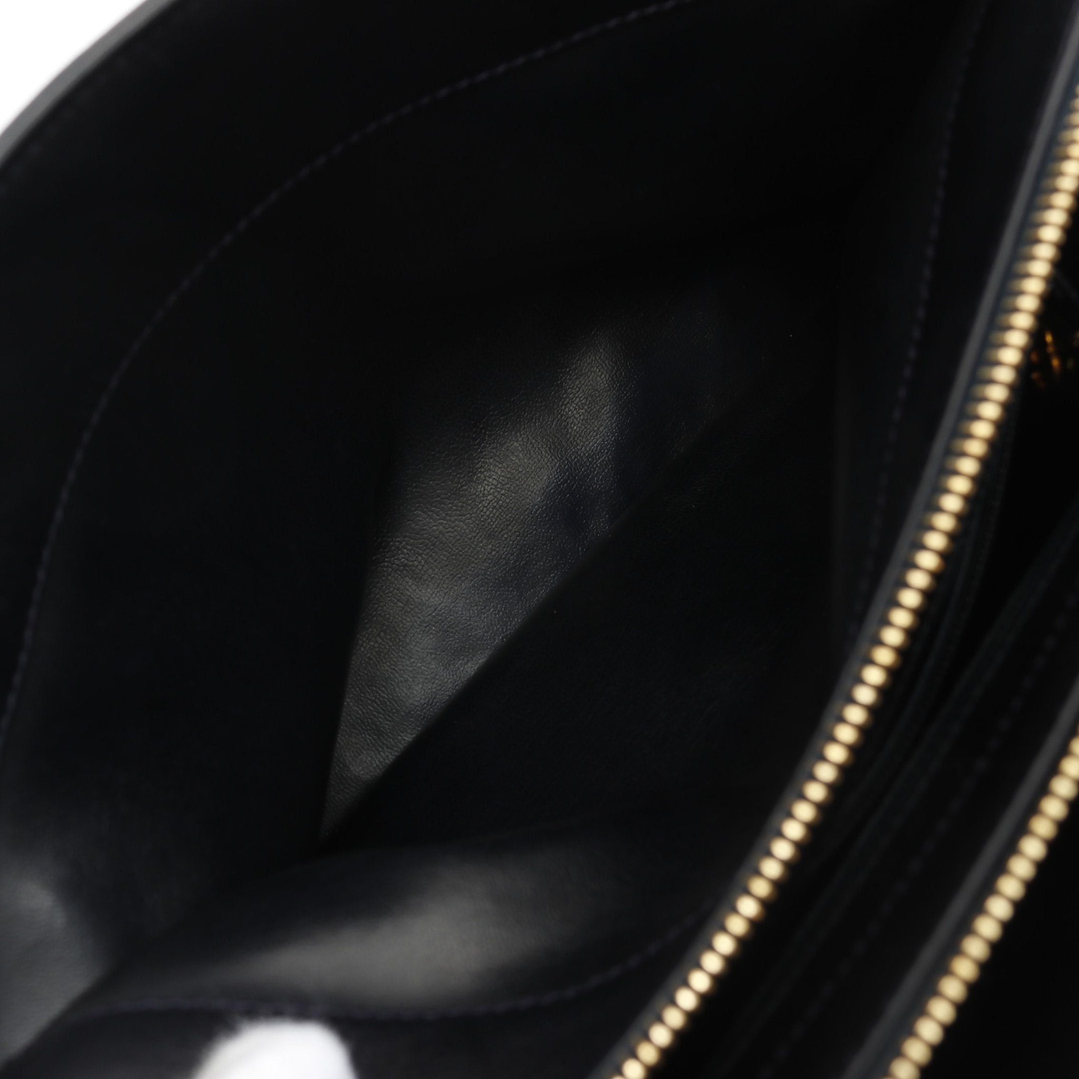 Chanel Chanel Chevron V-Stitch Handbag Lambskin Dark Navy Gold Hardware Size ONE SIZE - 6 Thumbnail