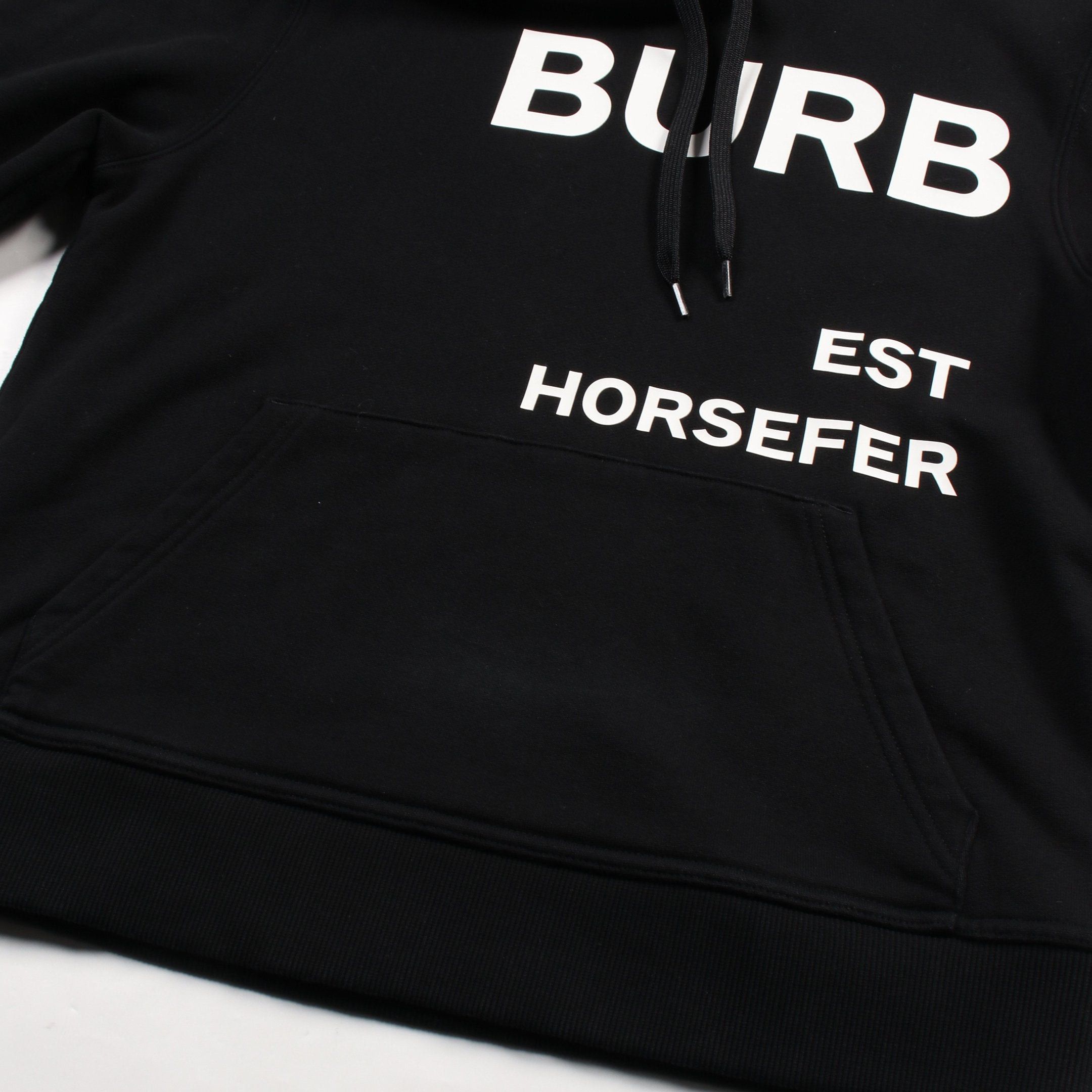 Burberry Burberry Poulter Hfh Horseferry Pullover Hoodie Cotton Black White Size ONE SIZE - 5 Thumbnail