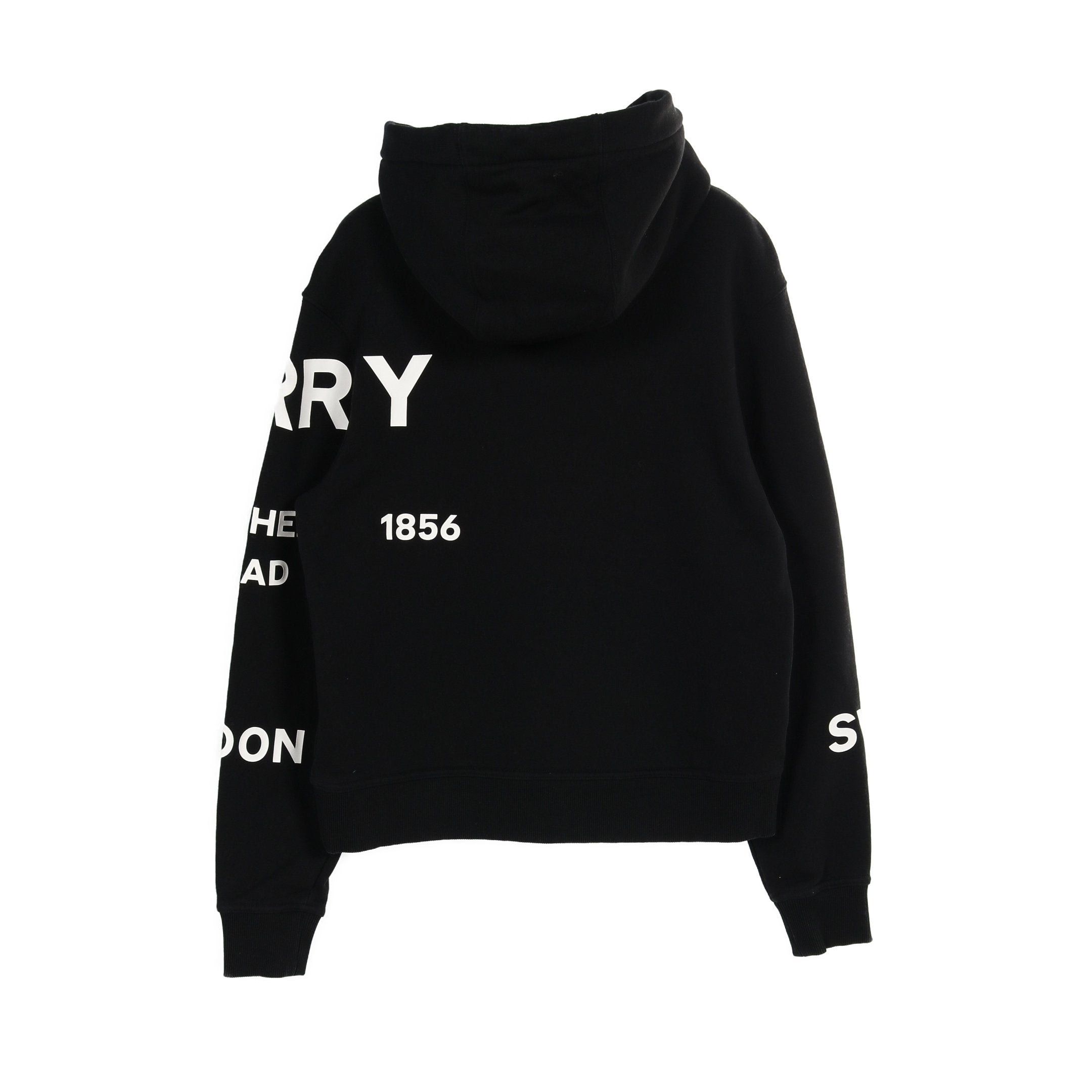 Burberry Burberry Poulter Hfh Horseferry Pullover Hoodie Cotton Black White Size ONE SIZE - 2 Thumbnail