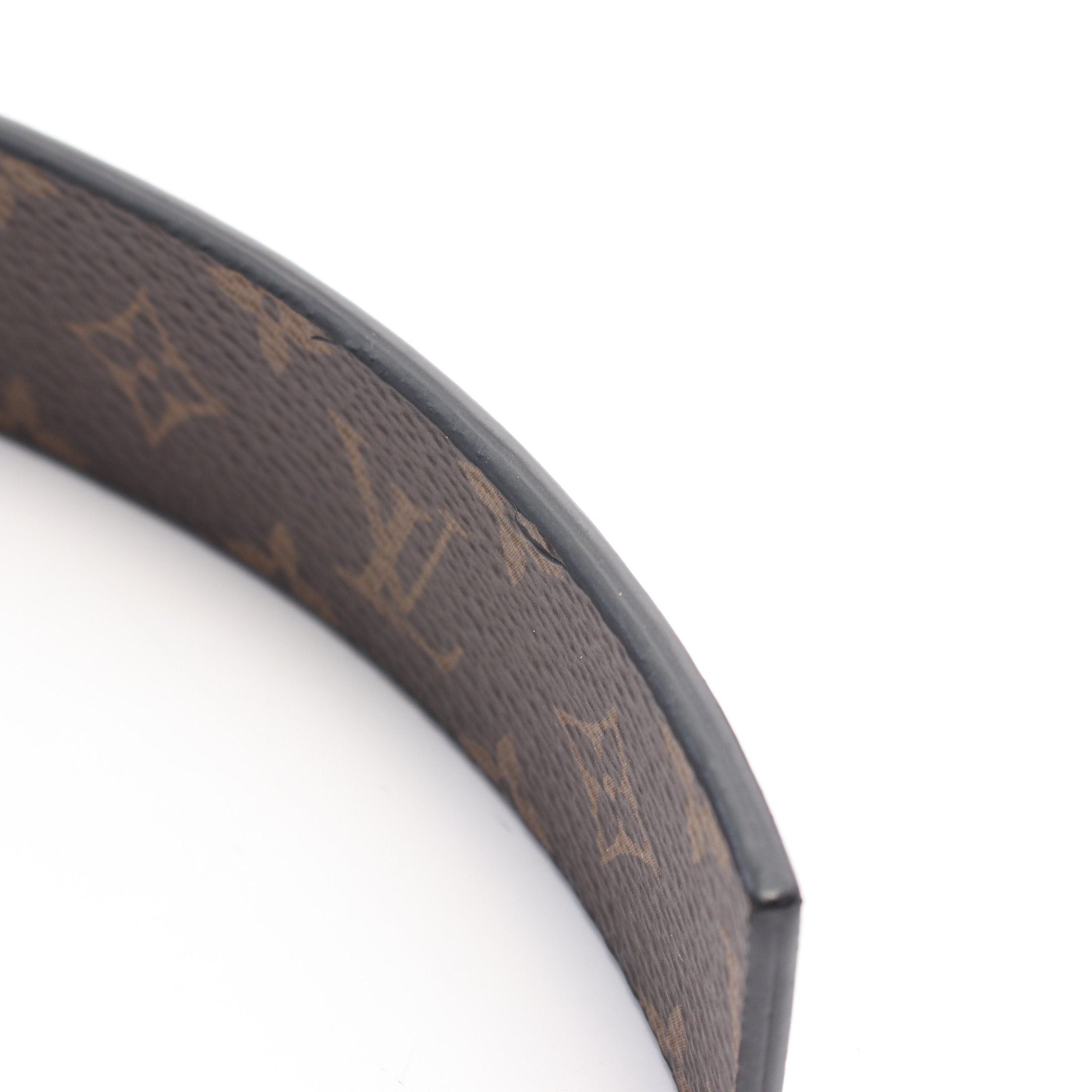 Louis Vuitton Louis Vuitton Lv Studs Monogram Belt Leather Black Brown Reversible Gold Hardware Size ONE SIZE - 7 Thumbnail