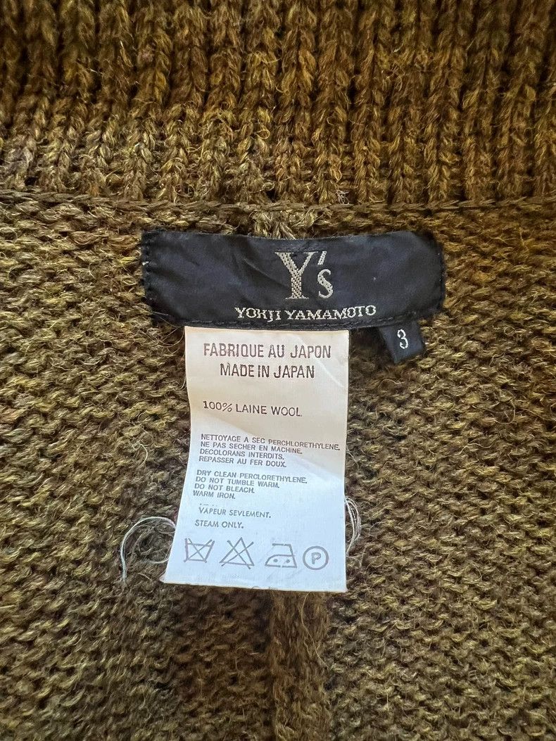 Y's Y's Thick Wool Cardigan Sweater in Brown Green-dmc Size US M / EU 48-50 / 2 - 2 Thumbnail