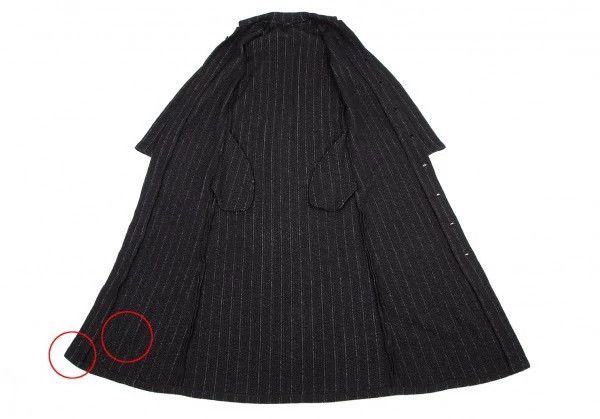 Yohji Yamamoto Long Vintage Wool Striped Coat-dmc Size US M / EU 48-50 / 2 - 5 Thumbnail