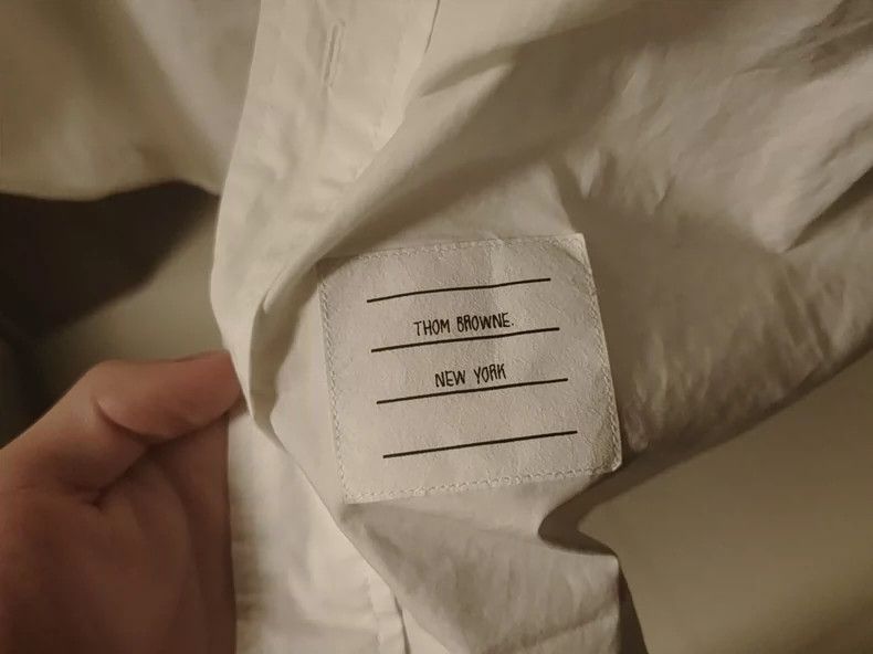 Thom Browne Thom Browne Long Sleeve White Shirt-dmc Size US M / EU 48-50 / 2 - 4 Thumbnail
