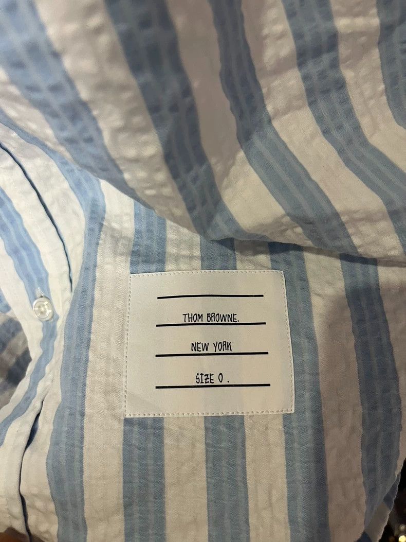 Thom Browne New Thom Browne Striped Short Sleeve Shirt-dmc Size US XS / EU 42 / 0 - 4 Thumbnail