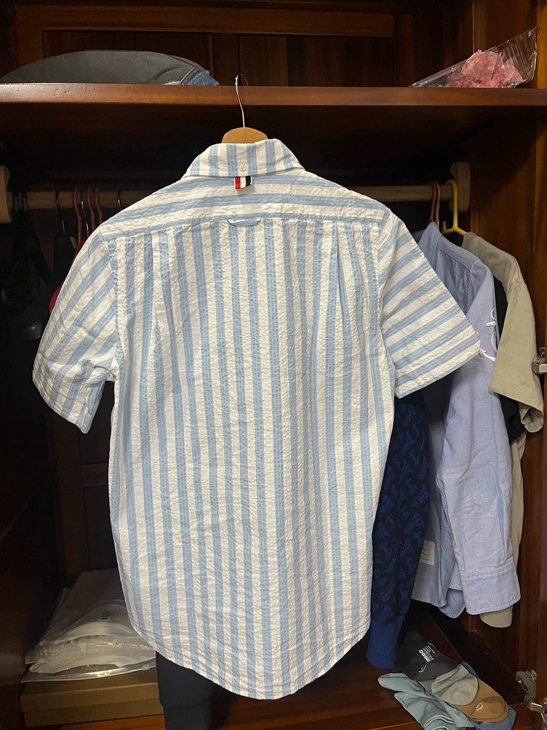 Thom Browne New Thom Browne Striped Short Sleeve Shirt-dmc Size US XS / EU 42 / 0 - 6 Thumbnail