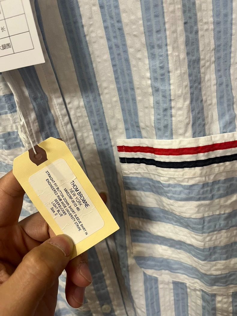 Thom Browne New Thom Browne Striped Short Sleeve Shirt-dmc Size US XS / EU 42 / 0 - 3 Thumbnail