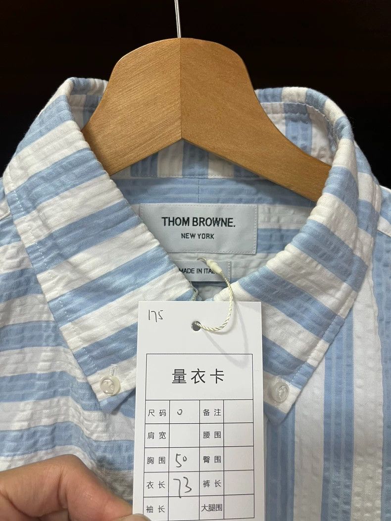 Thom Browne New Thom Browne Striped Short Sleeve Shirt-dmc Size US XS / EU 42 / 0 - 2 Thumbnail