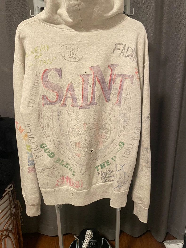 Saint Michael Vintage Saint Michael Graffiti Hoodie-dmc Size US L / EU 52-54 / 3 - 2 Thumbnail