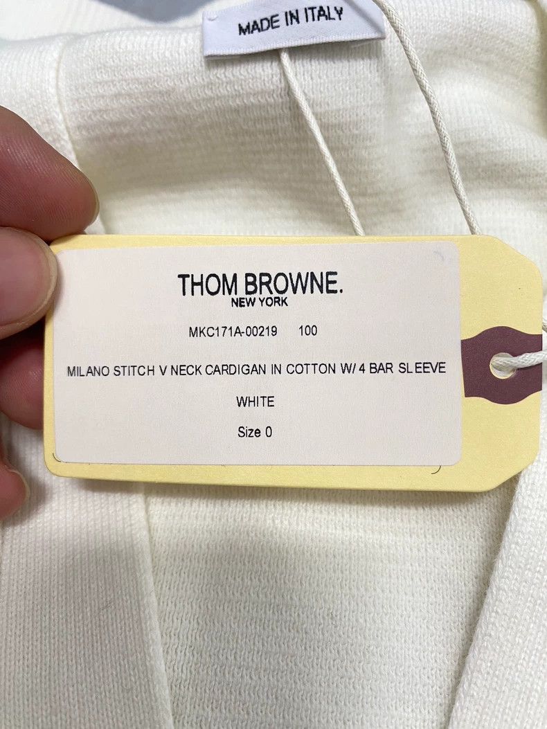 Thom Browne Thom Browne Logo Stripe Cardigan Sweater-dmc Size US S / EU 44-46 / 1 - 5 Thumbnail