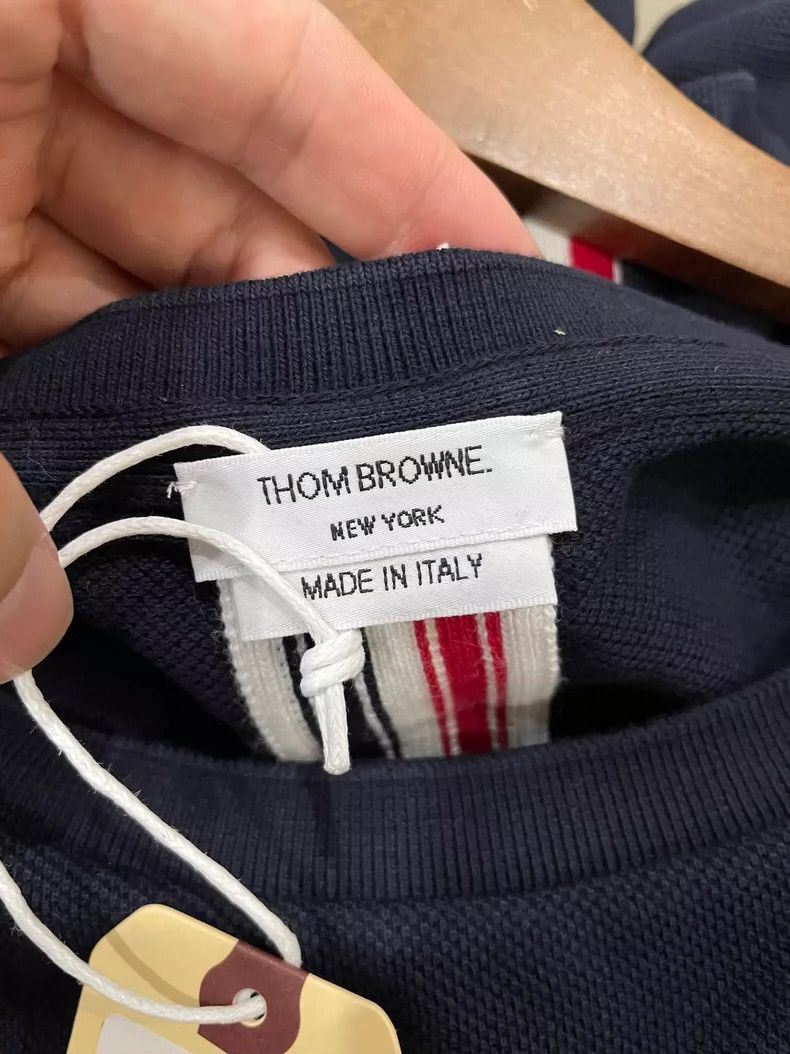 Thom Browne Thom Browne Navy Striped Cotton T-Shirt-dmc Size US M / EU 48-50 / 2 - 4 Thumbnail