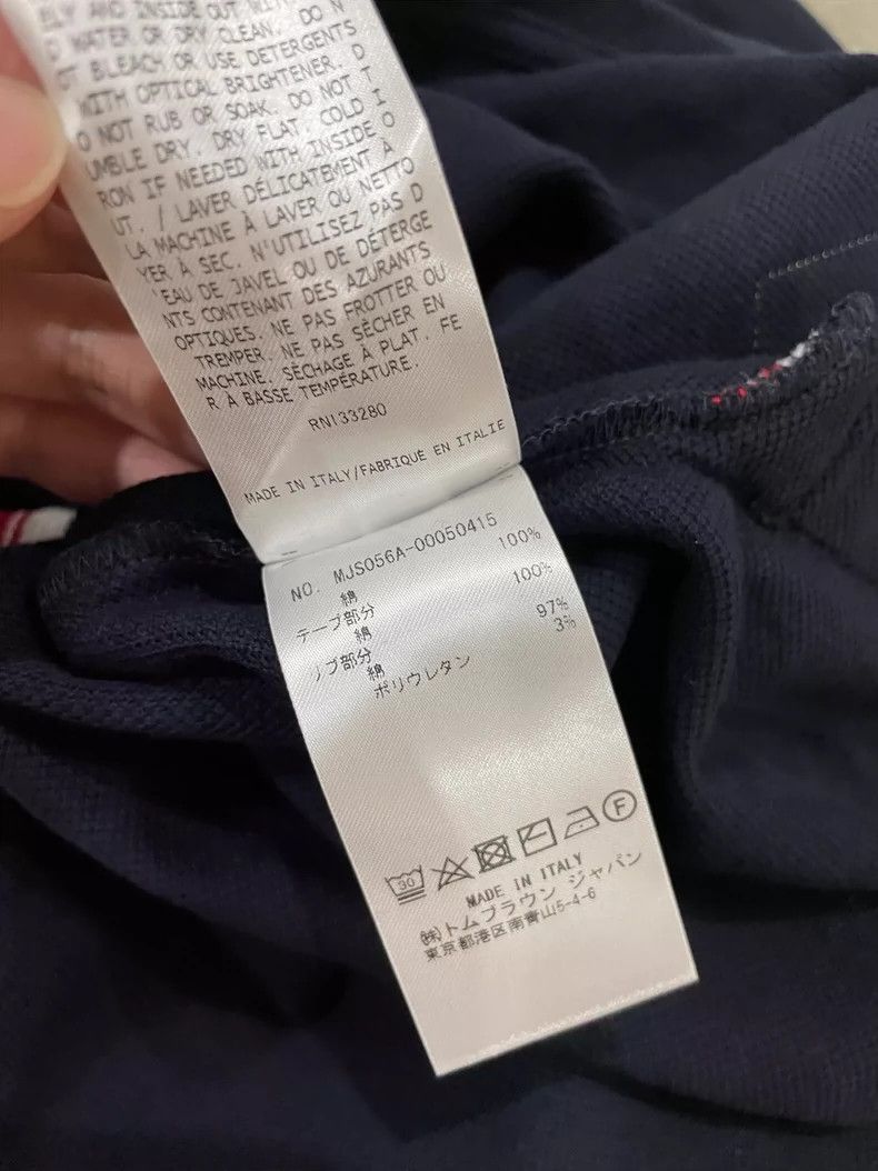 Thom Browne Thom Browne Navy Striped Cotton T-Shirt-dmc Size US M / EU 48-50 / 2 - 7 Thumbnail