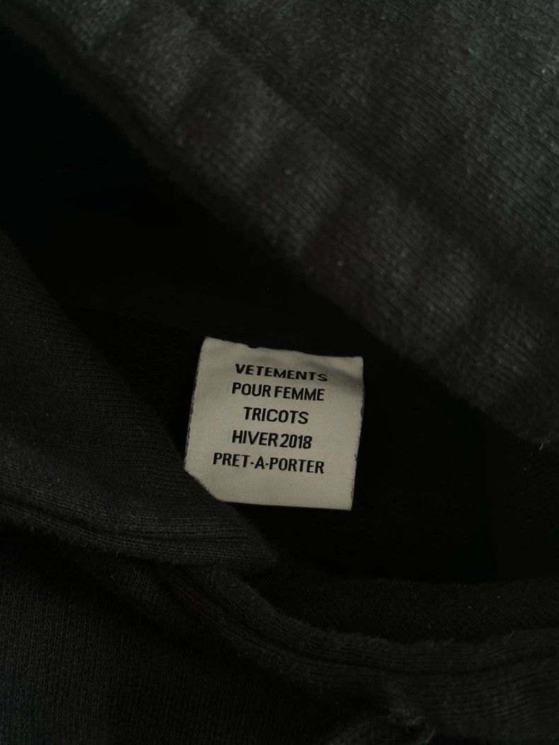 Vetements Vetements Black Cut Design Hoodie-dmc Size US XS / EU 42 / 0 - 9 Thumbnail