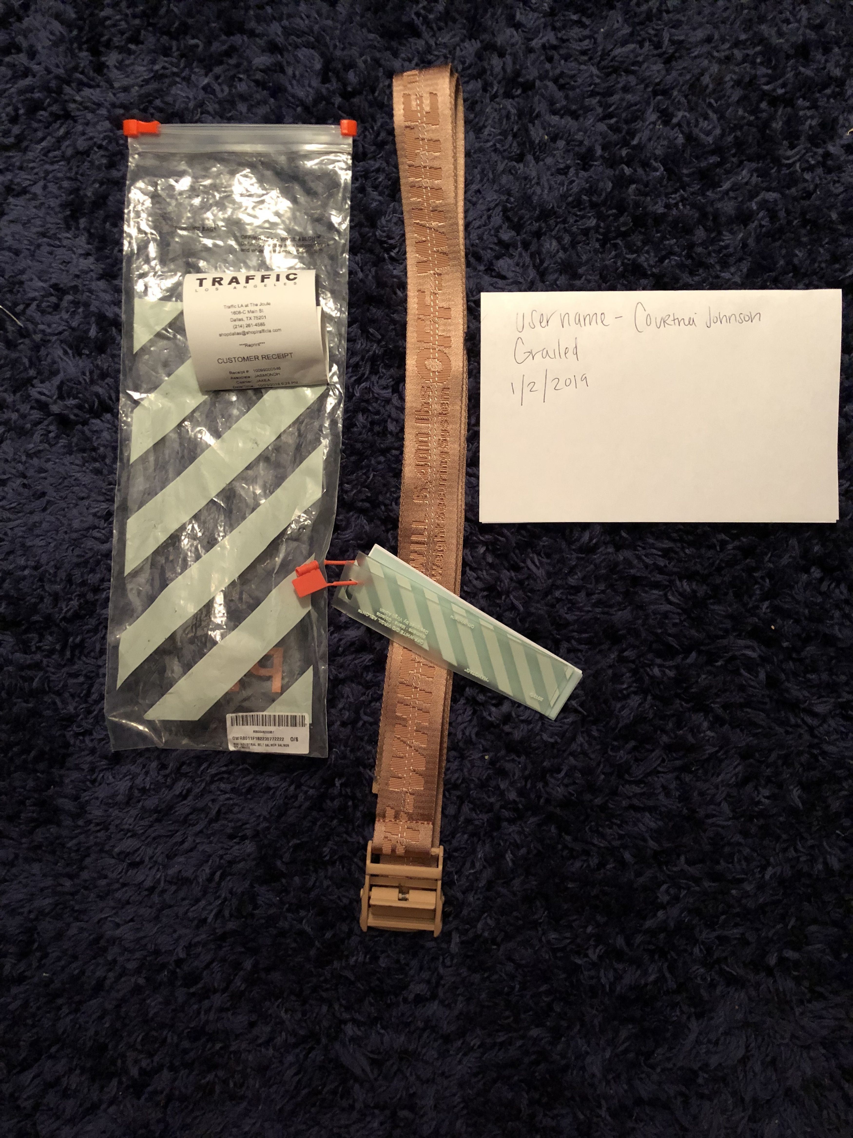 Off-White Off White Salmon Pink Belt | Grailed display picture 2
