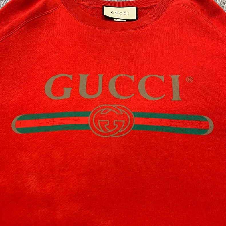 Gucci Gucci Red Logo Sweatshirt for Sale-dmc Size US L / EU 52-54 / 3 - 7 Thumbnail