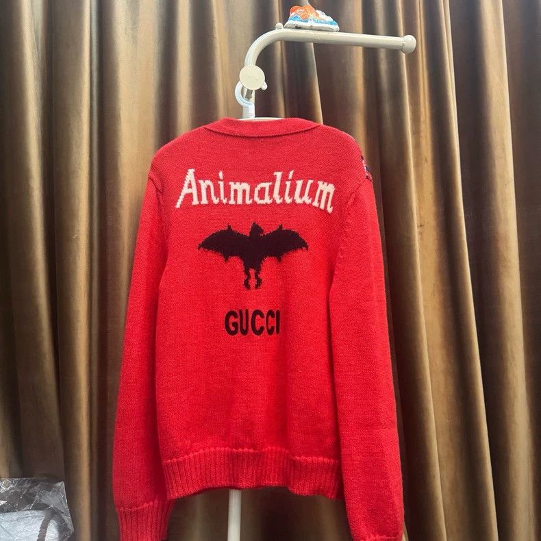 Gucci Gucci Bee Pattern Cardigan Sweater in XL-dmc Size US XL / EU 56 / 4 - 4 Thumbnail
