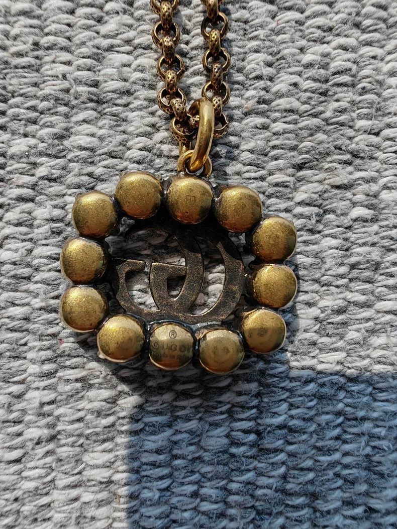Gucci Vintage Gucci Double G Crystal Necklace-dmc Size ONE SIZE - 4 Thumbnail