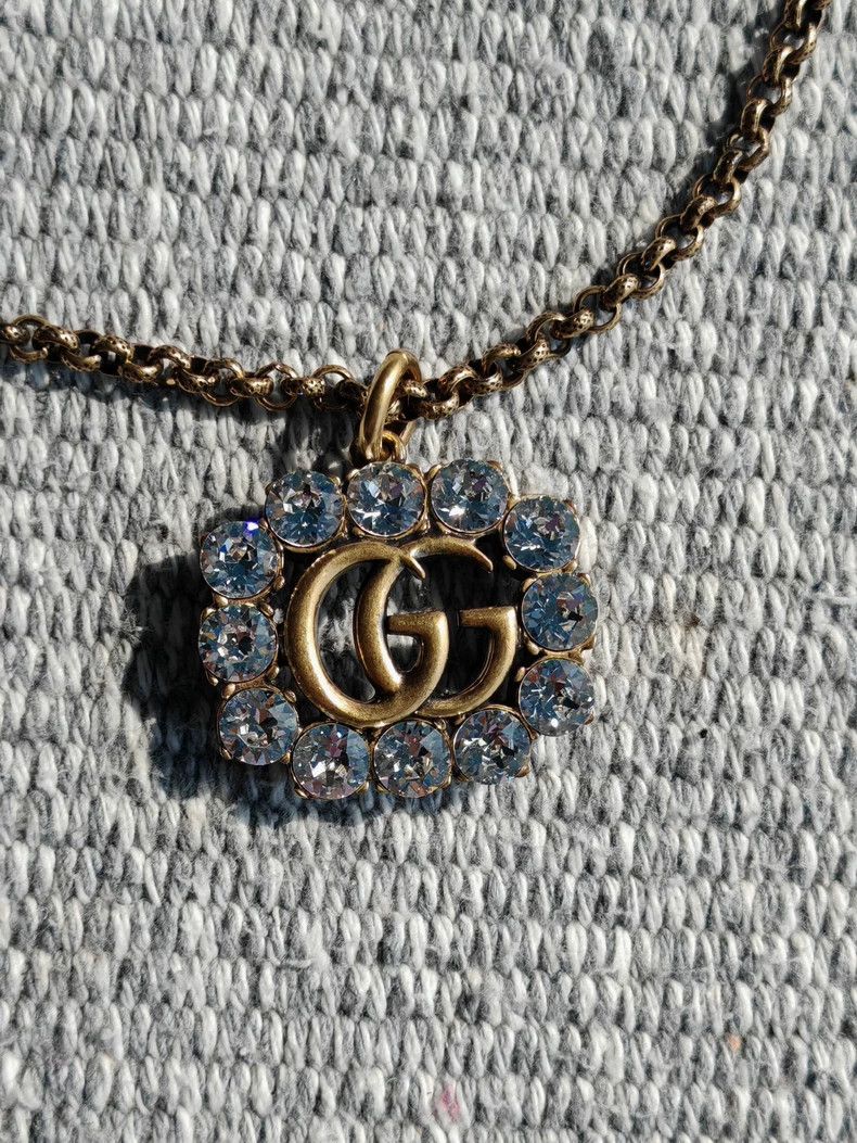Gucci Vintage Gucci Double G Crystal Necklace-dmc Size ONE SIZE - 3 Thumbnail